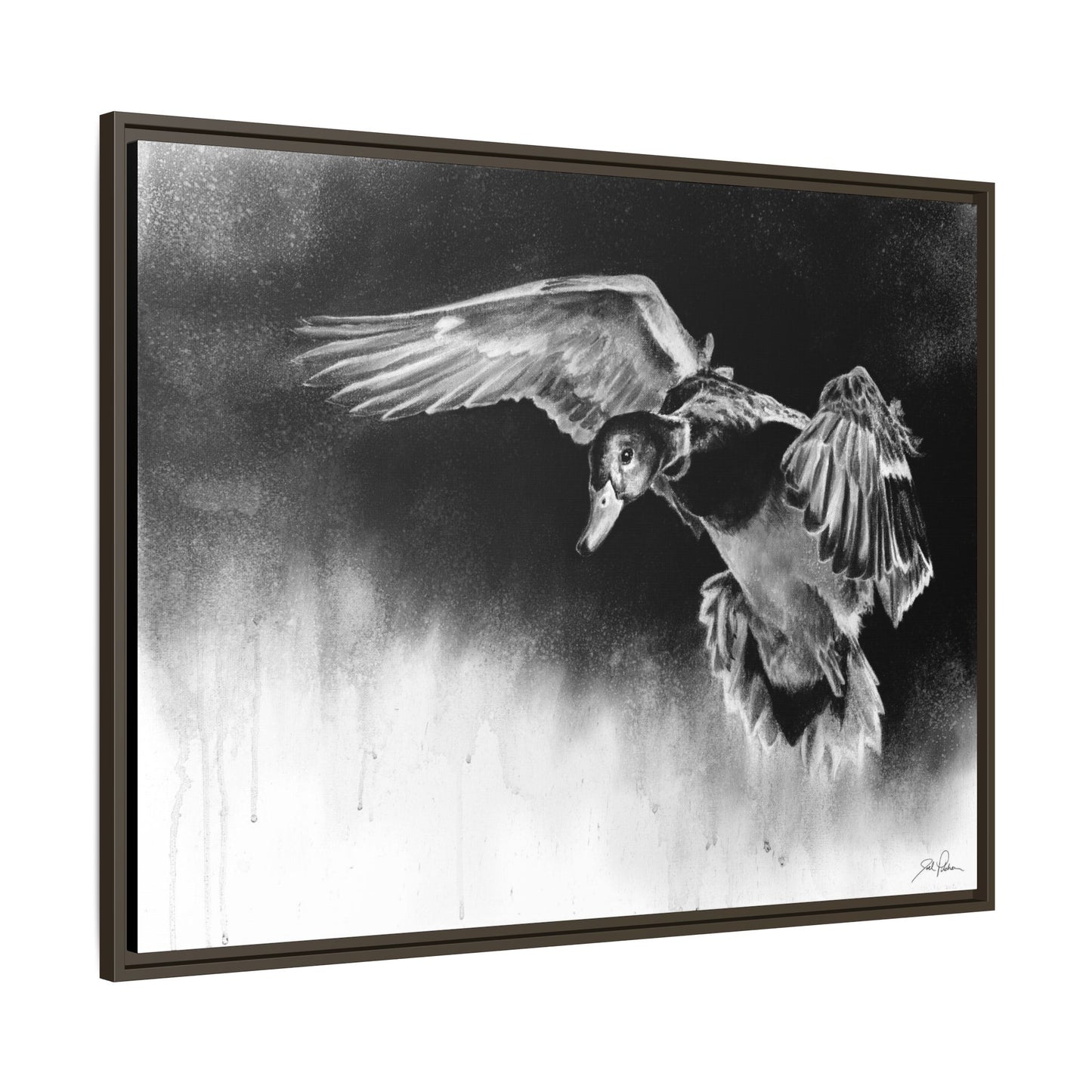 "Controlled Descent" Framed Canvas
