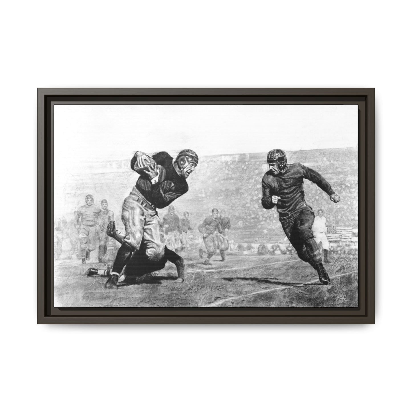 "Leatherheads" Framed Canvas