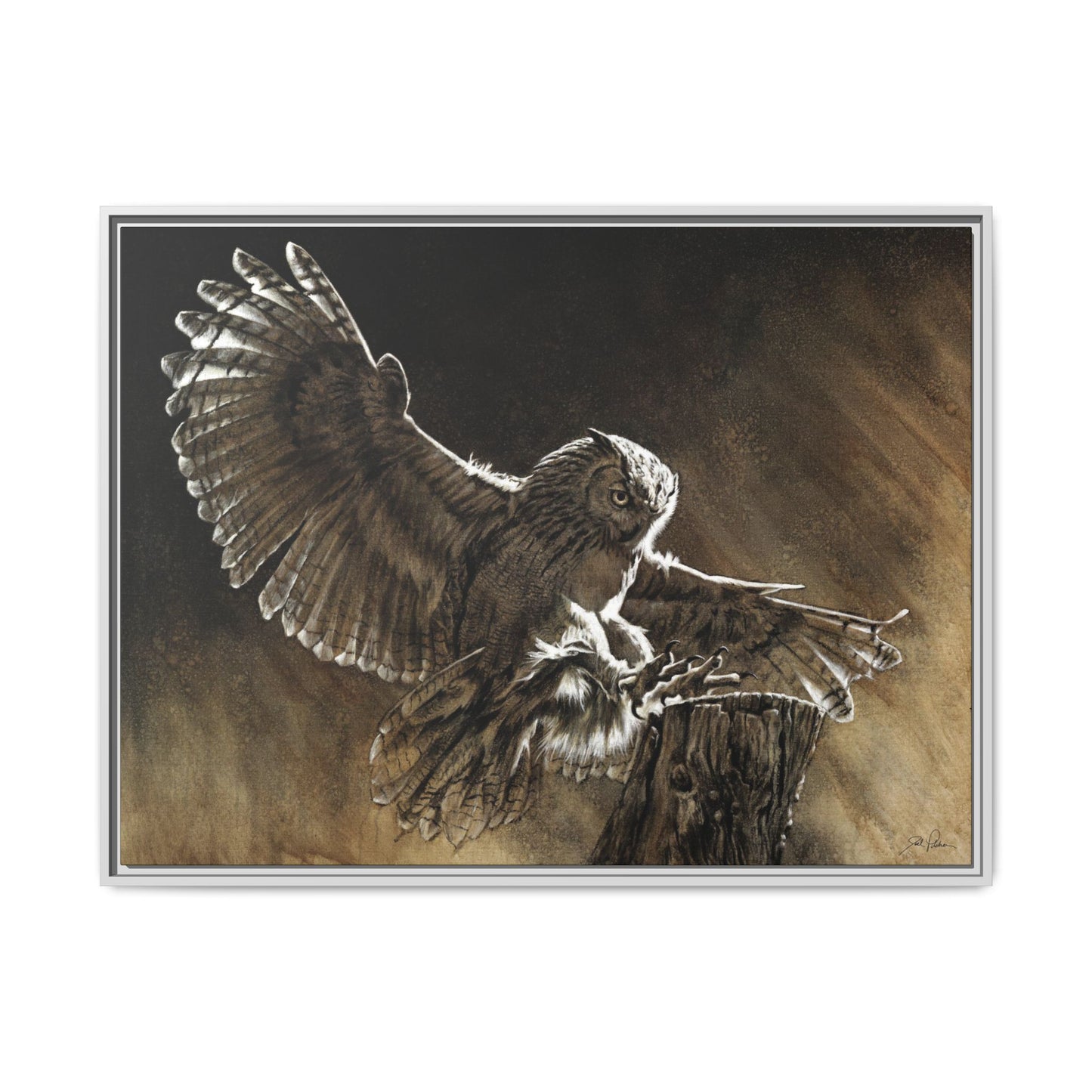 "Night Shift" Framed Canvas