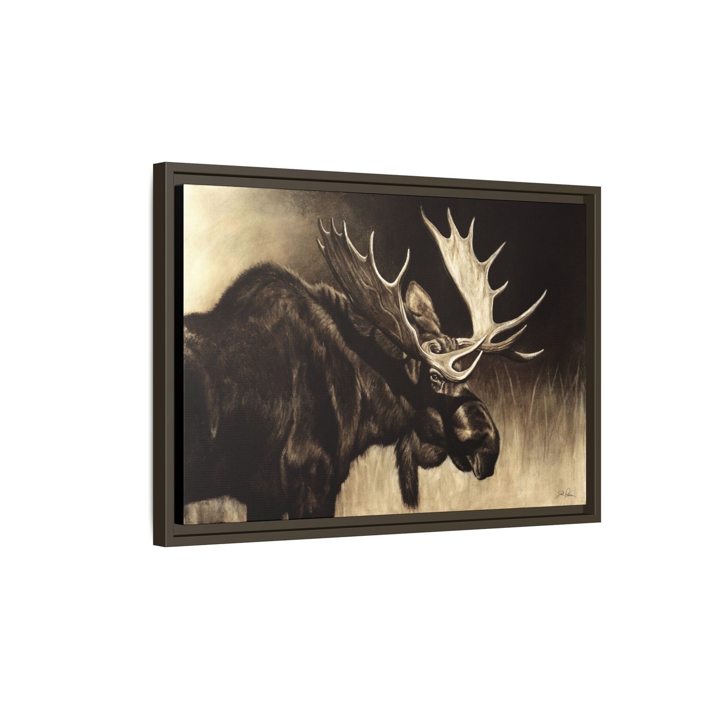 "Mighty Moose" Framed Canvas