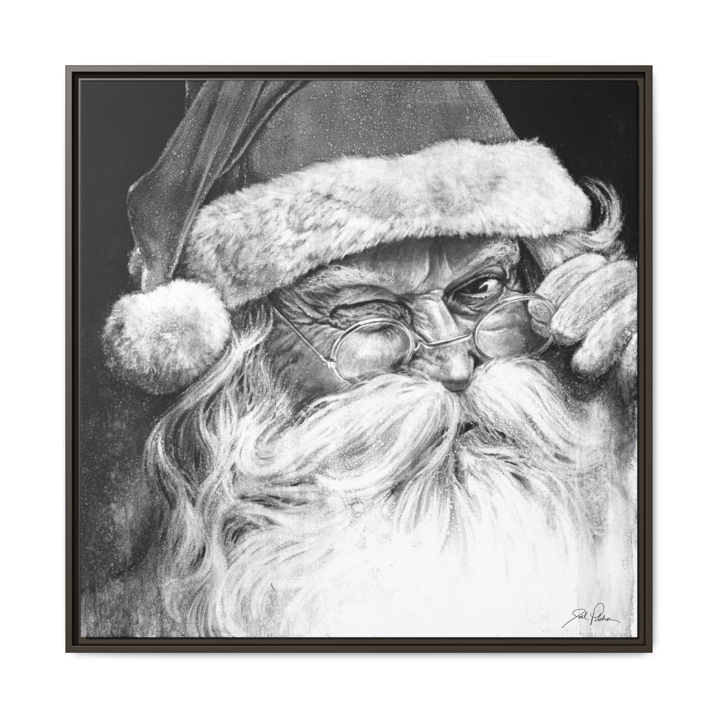 "Ol' Saint Nick" Framed Canvas