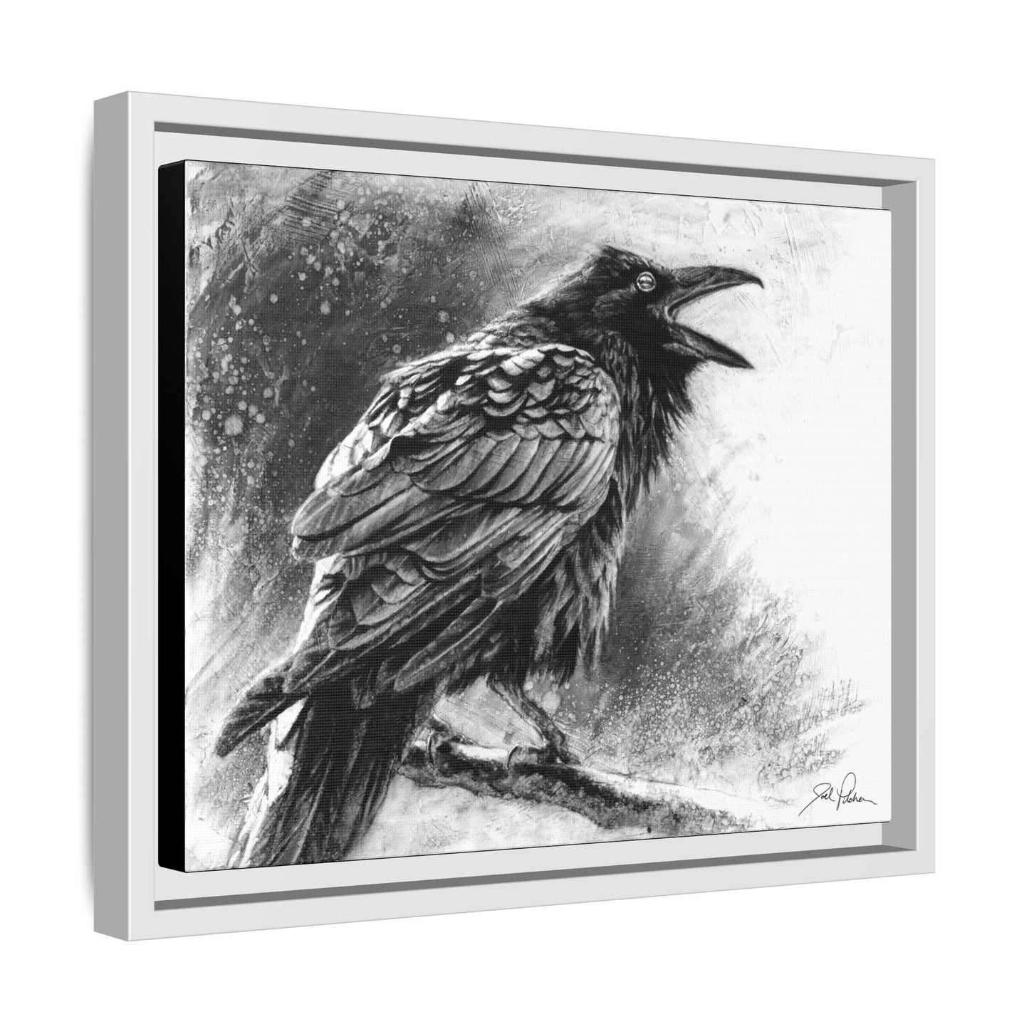 "Raven" Framed Canvas