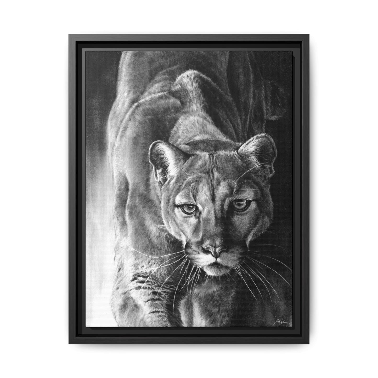 "Watcher in the Woods" Framed Canvas