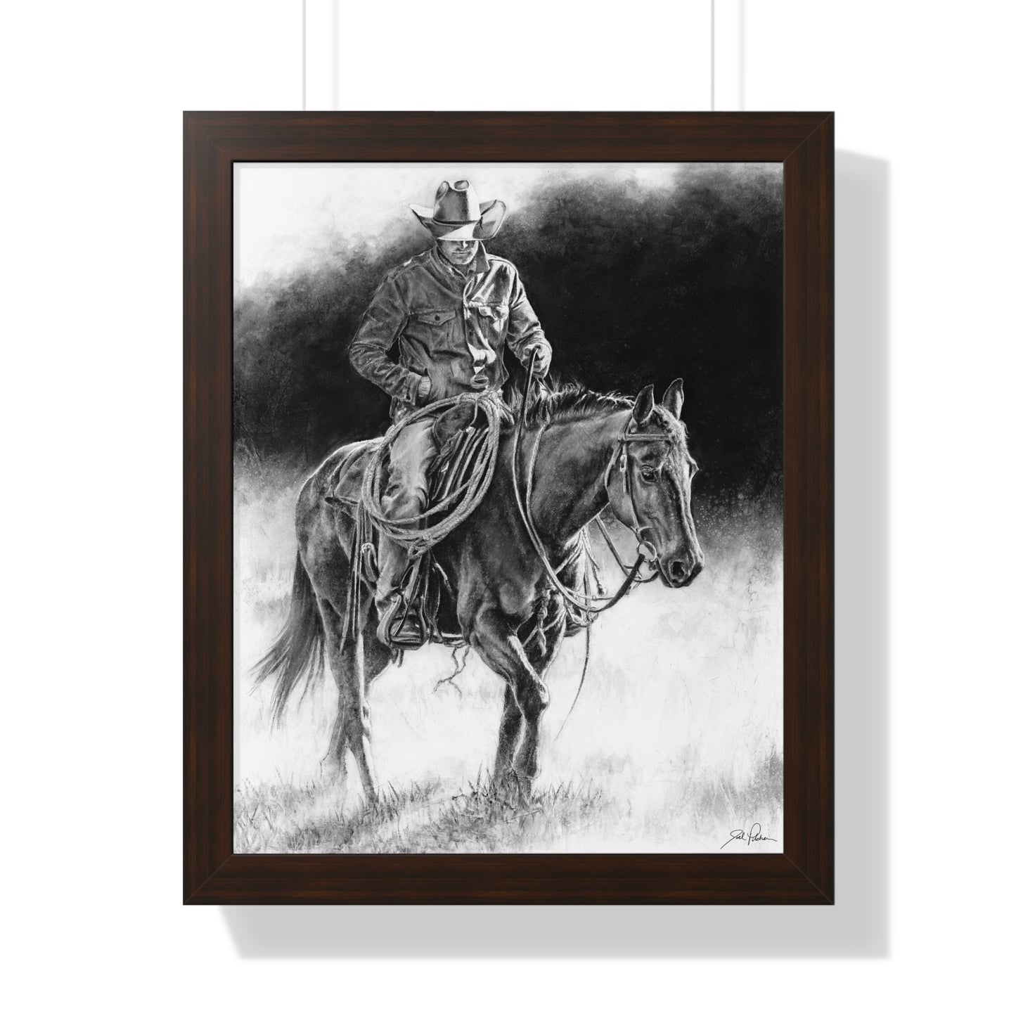 "Ridin' for the Brand" Framed Paper Print