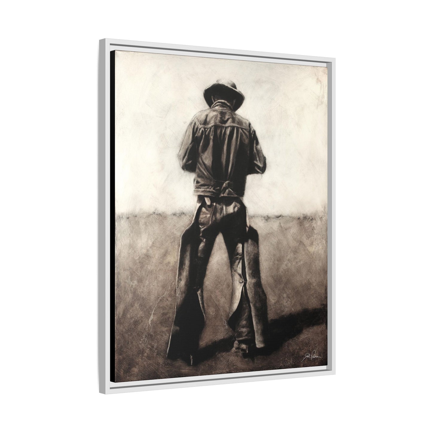 "Cowboy" Framed Canvas