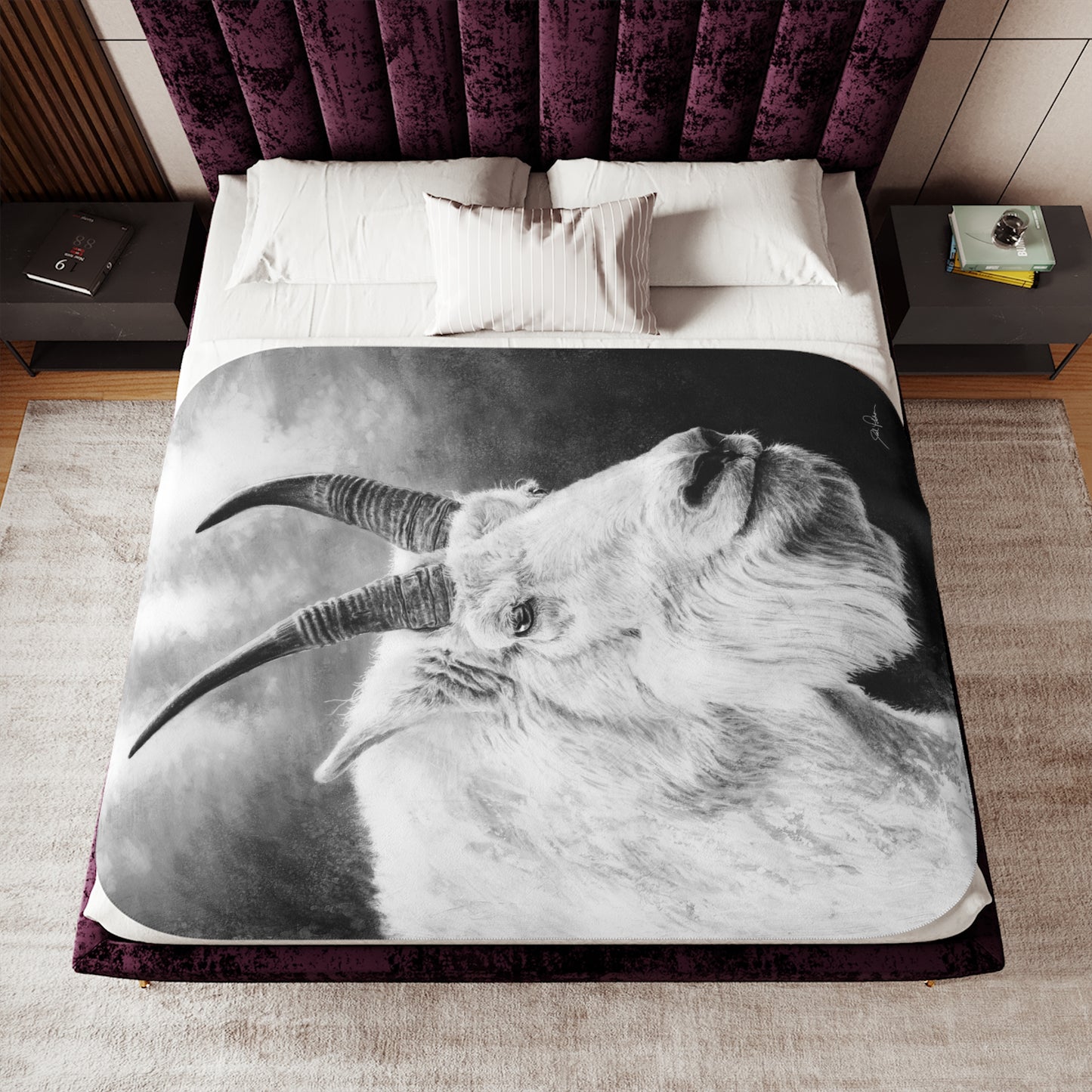 "G.O.A.T." Sherpa Blanket.