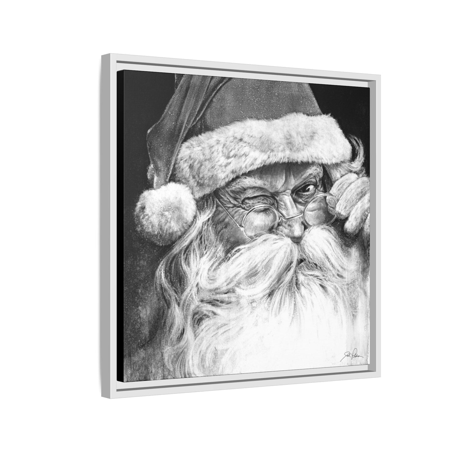 "Ol' Saint Nick" Framed Canvas