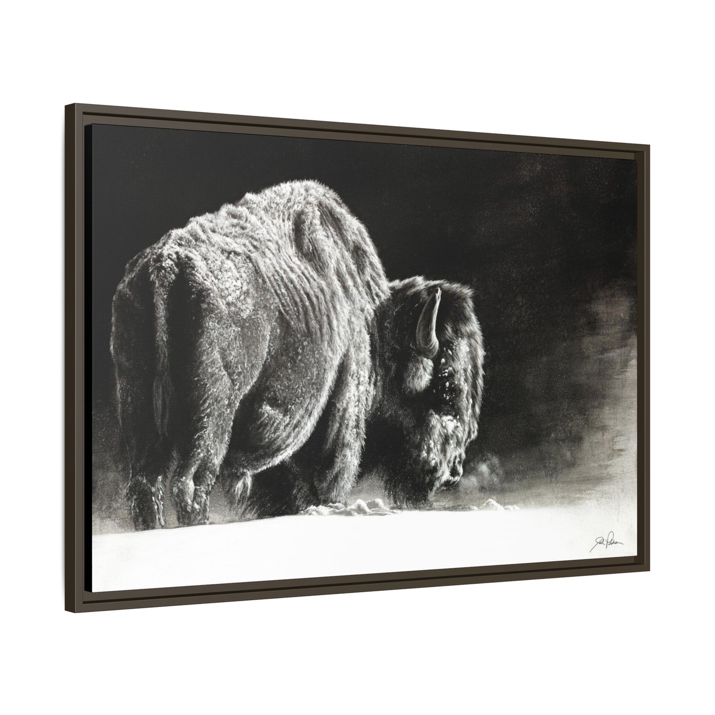 "Frosty" Framed Canvas