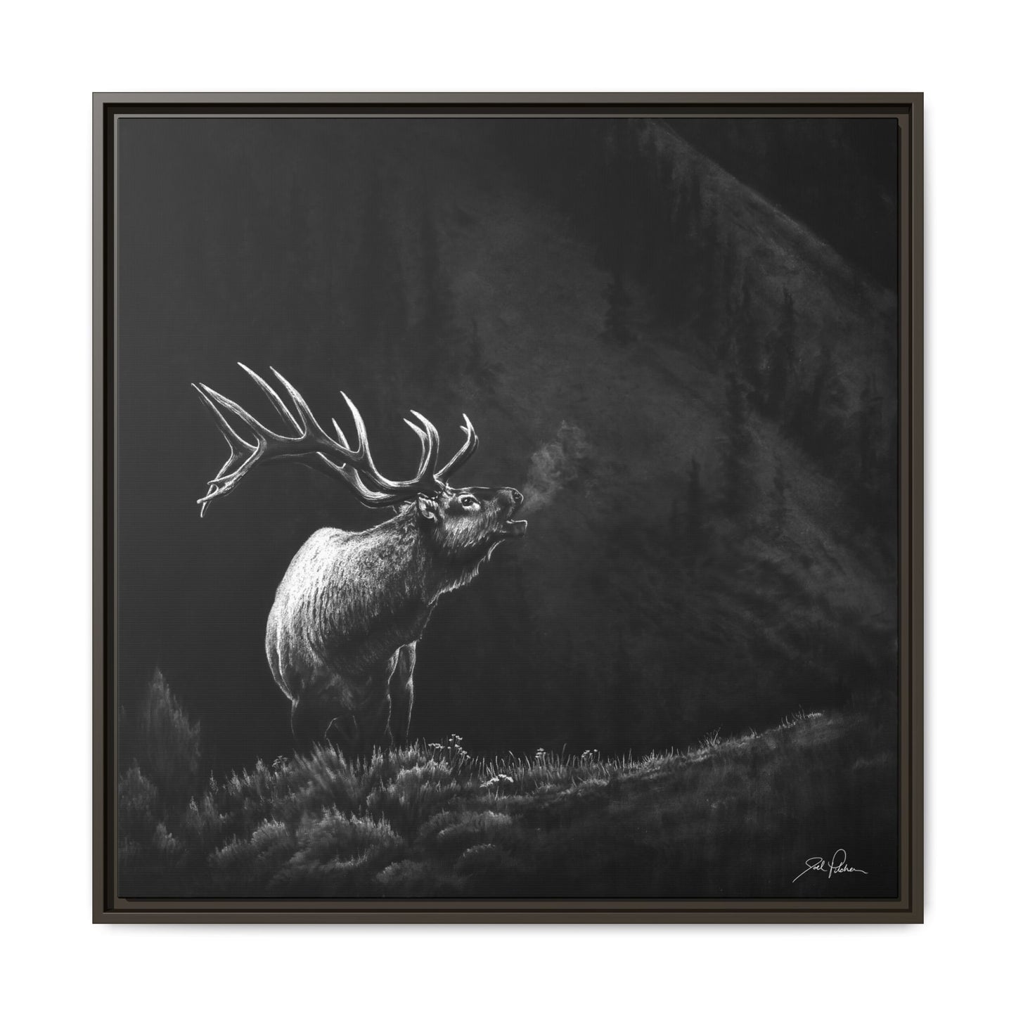 "Mountain Monarch" Framed Canvas