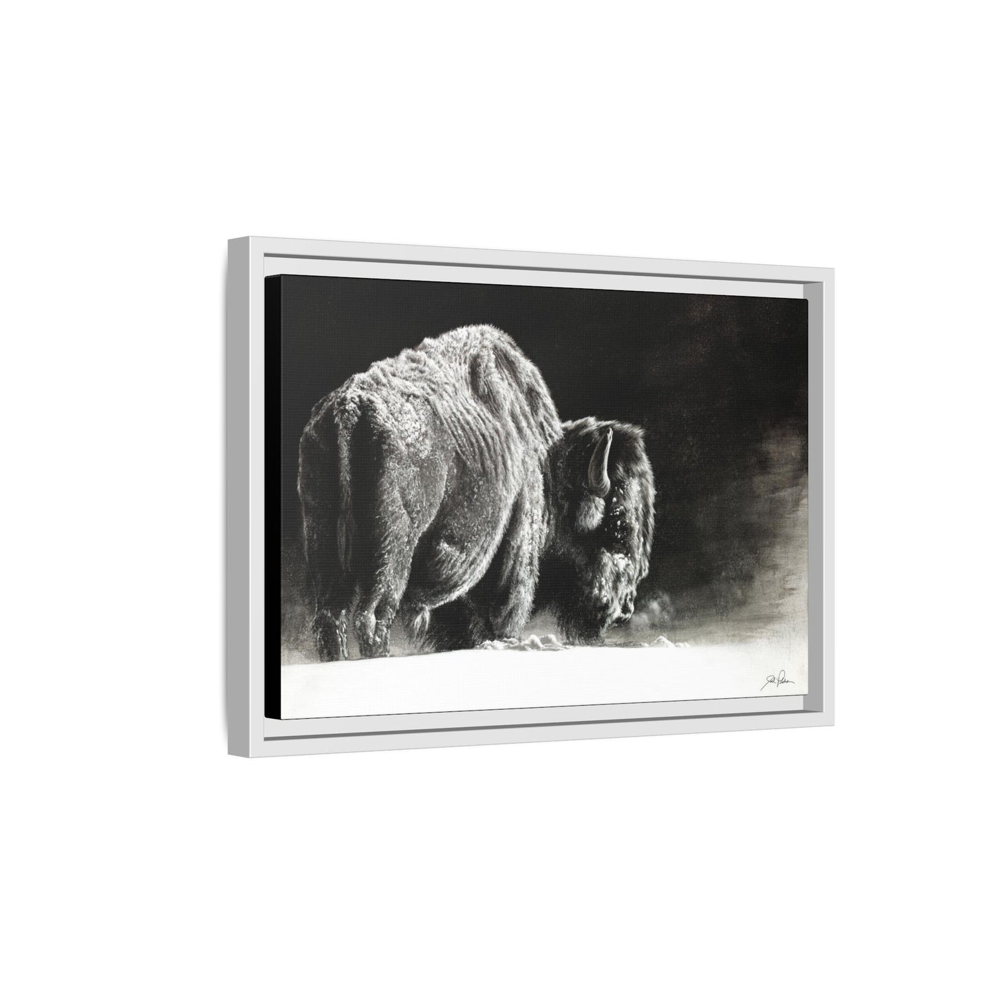 "Frosty" Framed Canvas