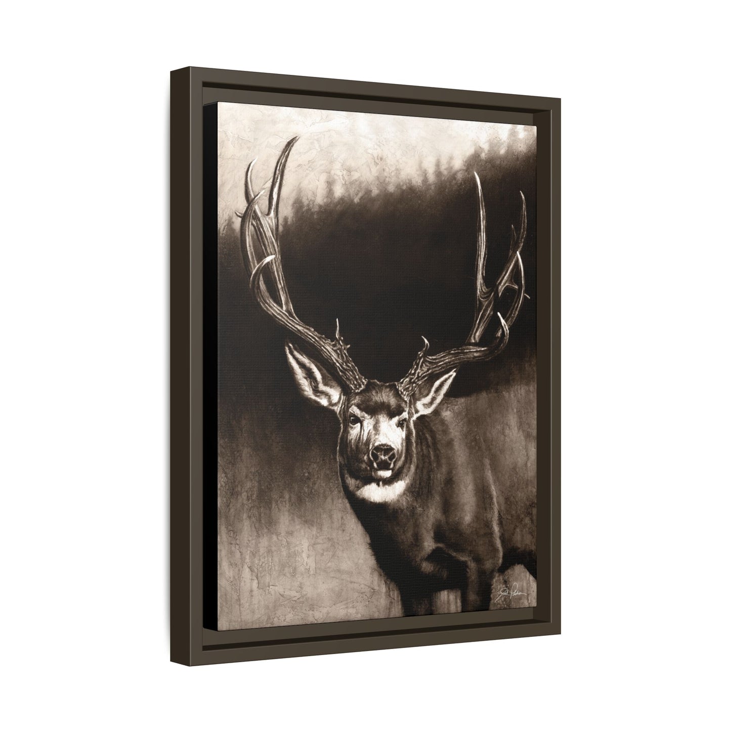 "Muley" Framed Canvas