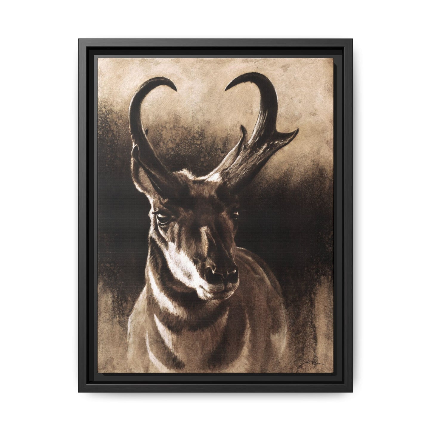"Pronghorn" Framed Canvas