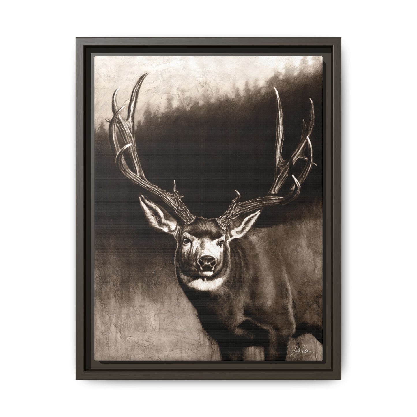 "Muley" Framed Canvas