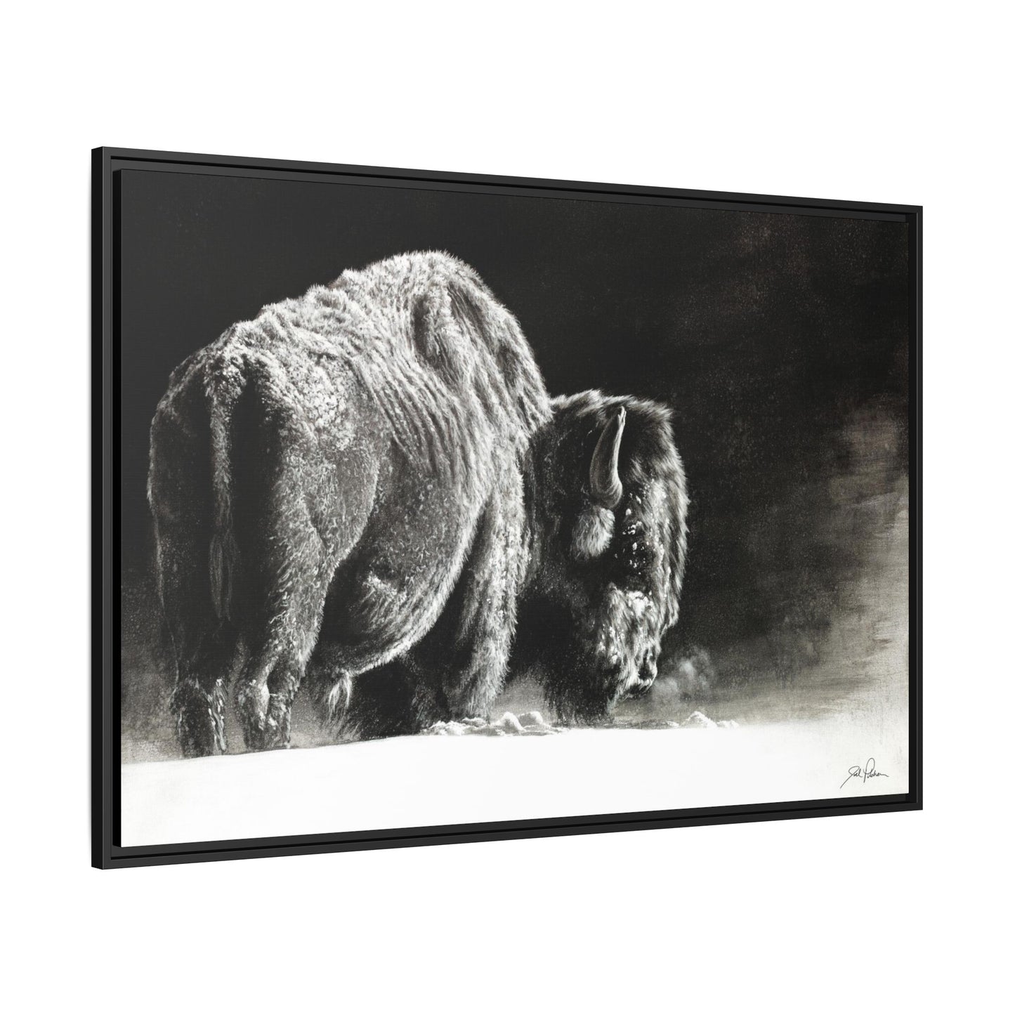 "Frosty" Framed Canvas