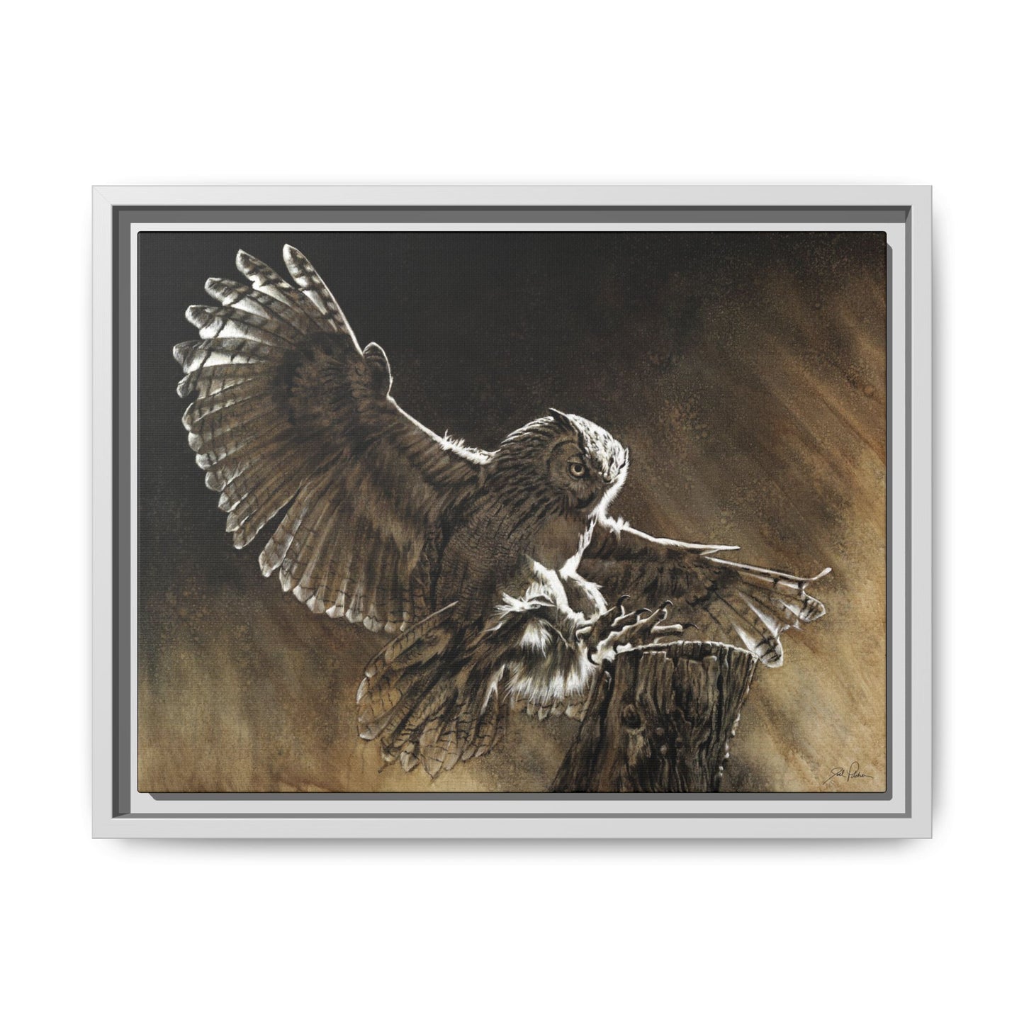 "Night Shift" Framed Canvas