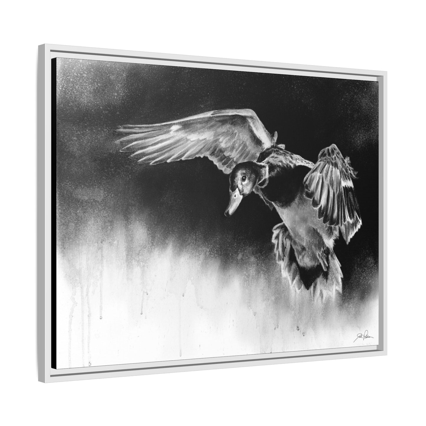 "Controlled Descent" Framed Canvas