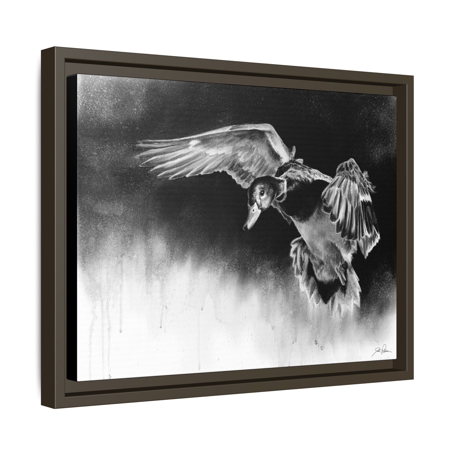 "Controlled Descent" Framed Canvas