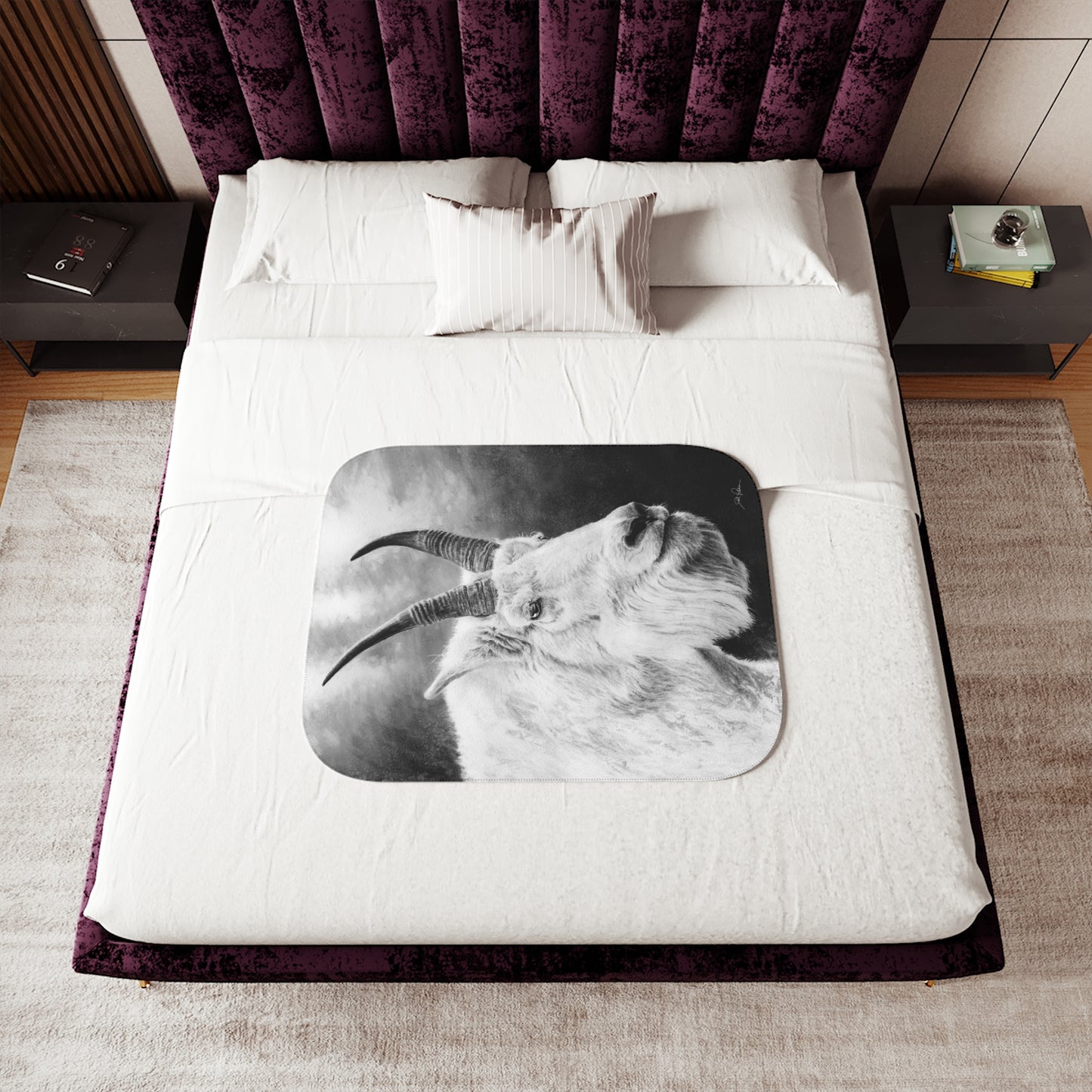 "G.O.A.T." Sherpa Blanket.