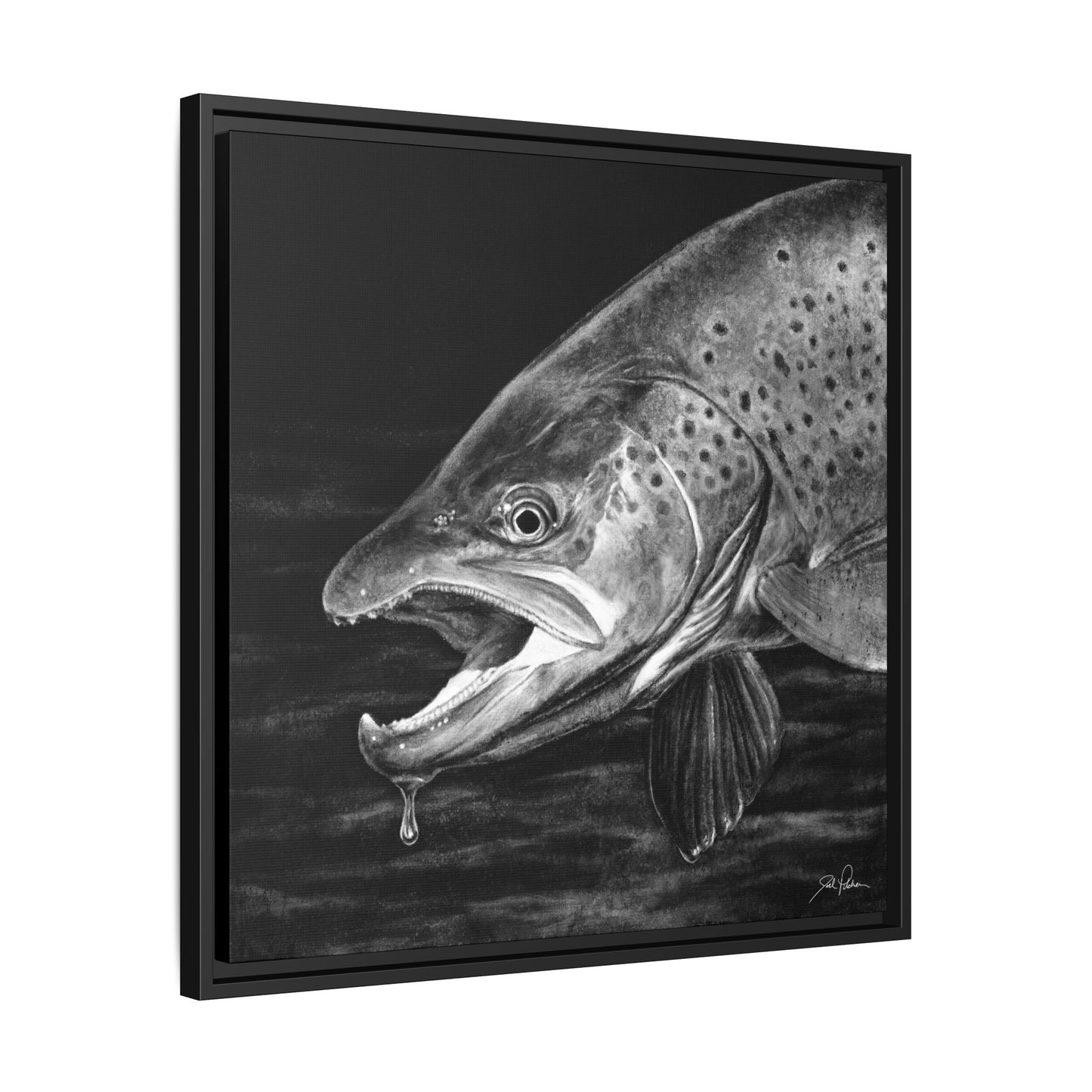 "Brown Trout" Framed Canvas