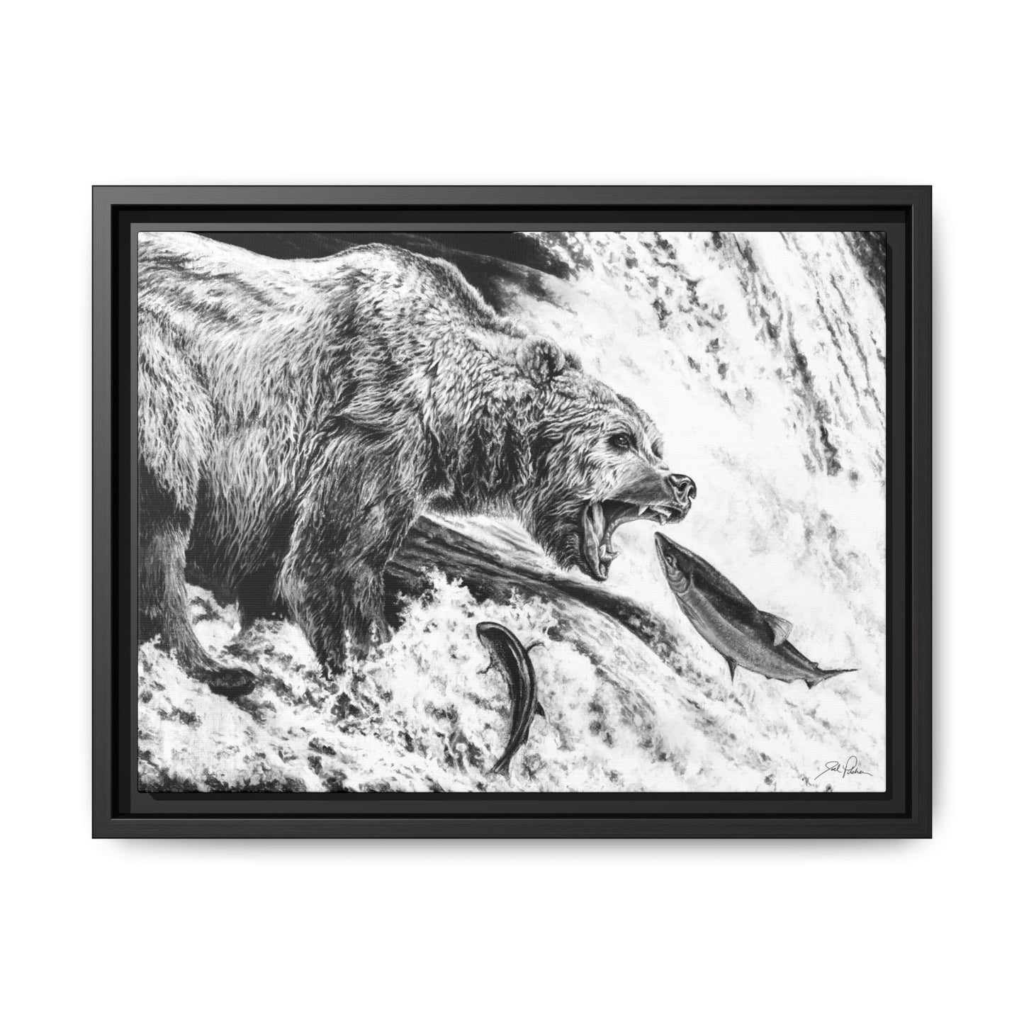 Gone Fishin'" Framed Canvas