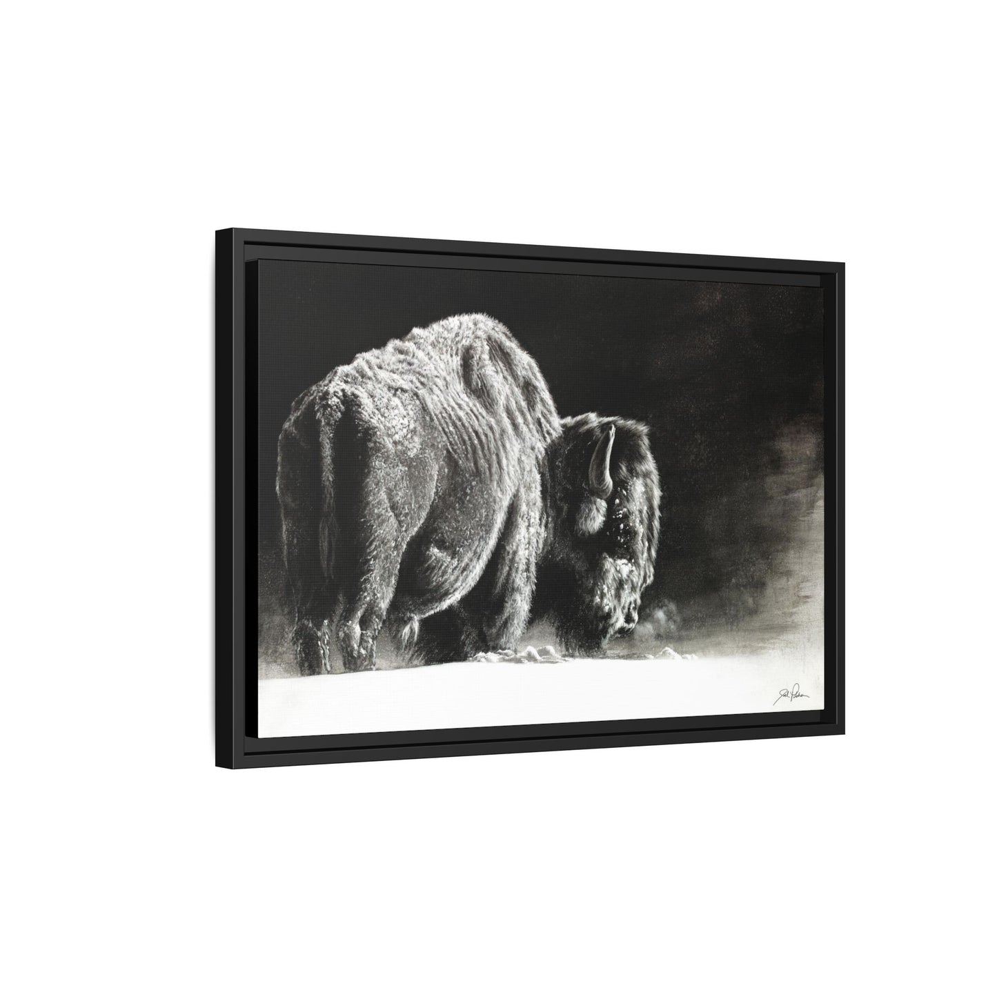 "Frosty" Framed Canvas
