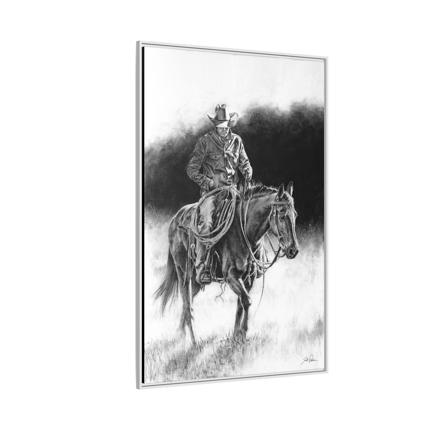 "Ridin' for the Brand" Framed Canvas