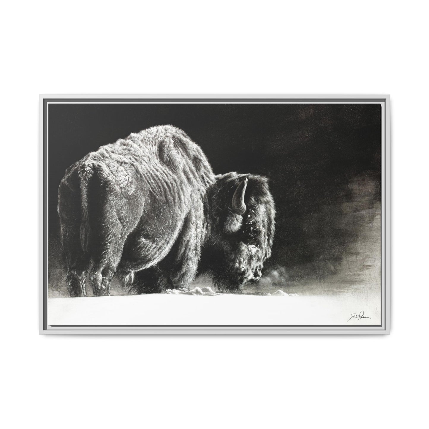 "Frosty" Framed Canvas