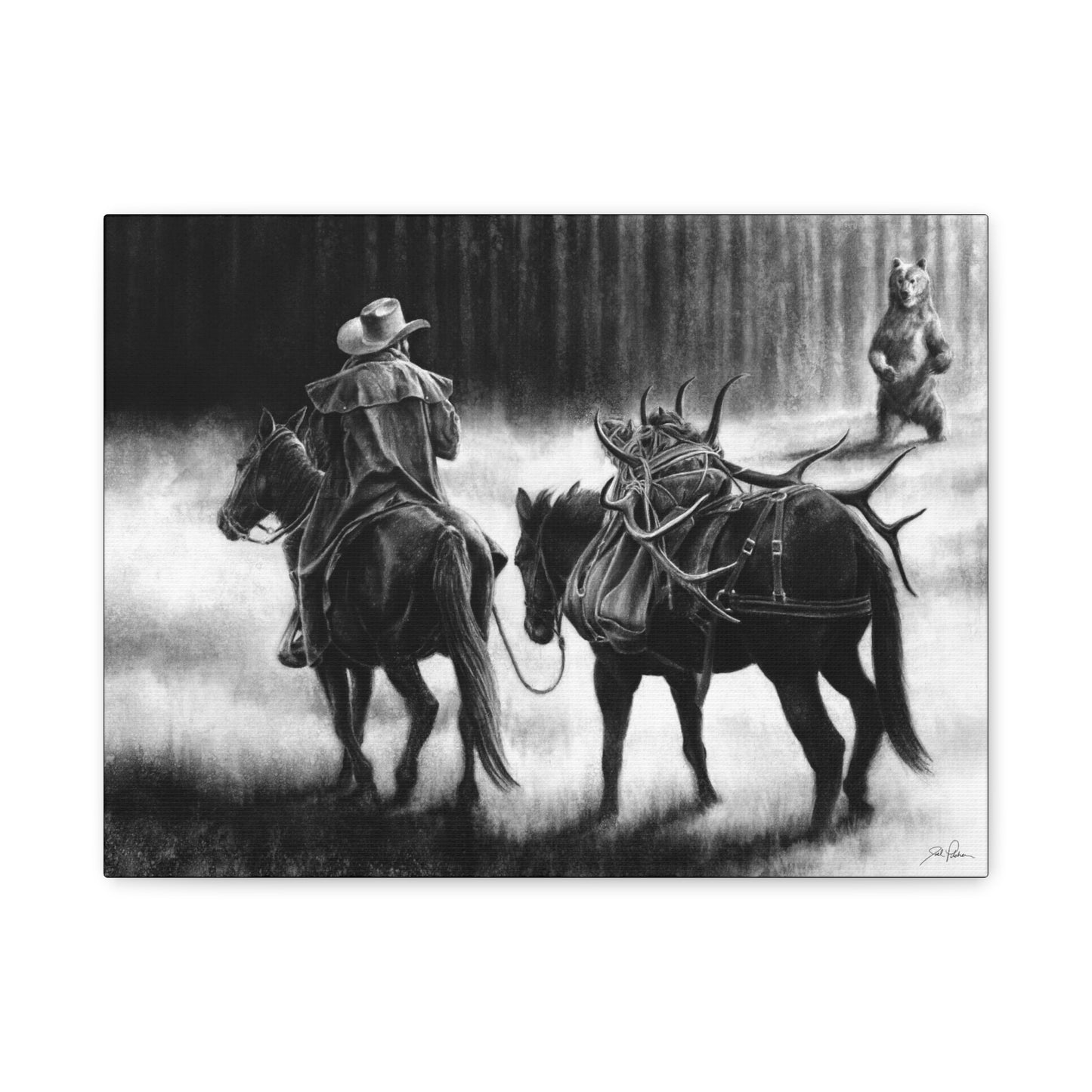 "Just Passin' Through" Stretched Canvas