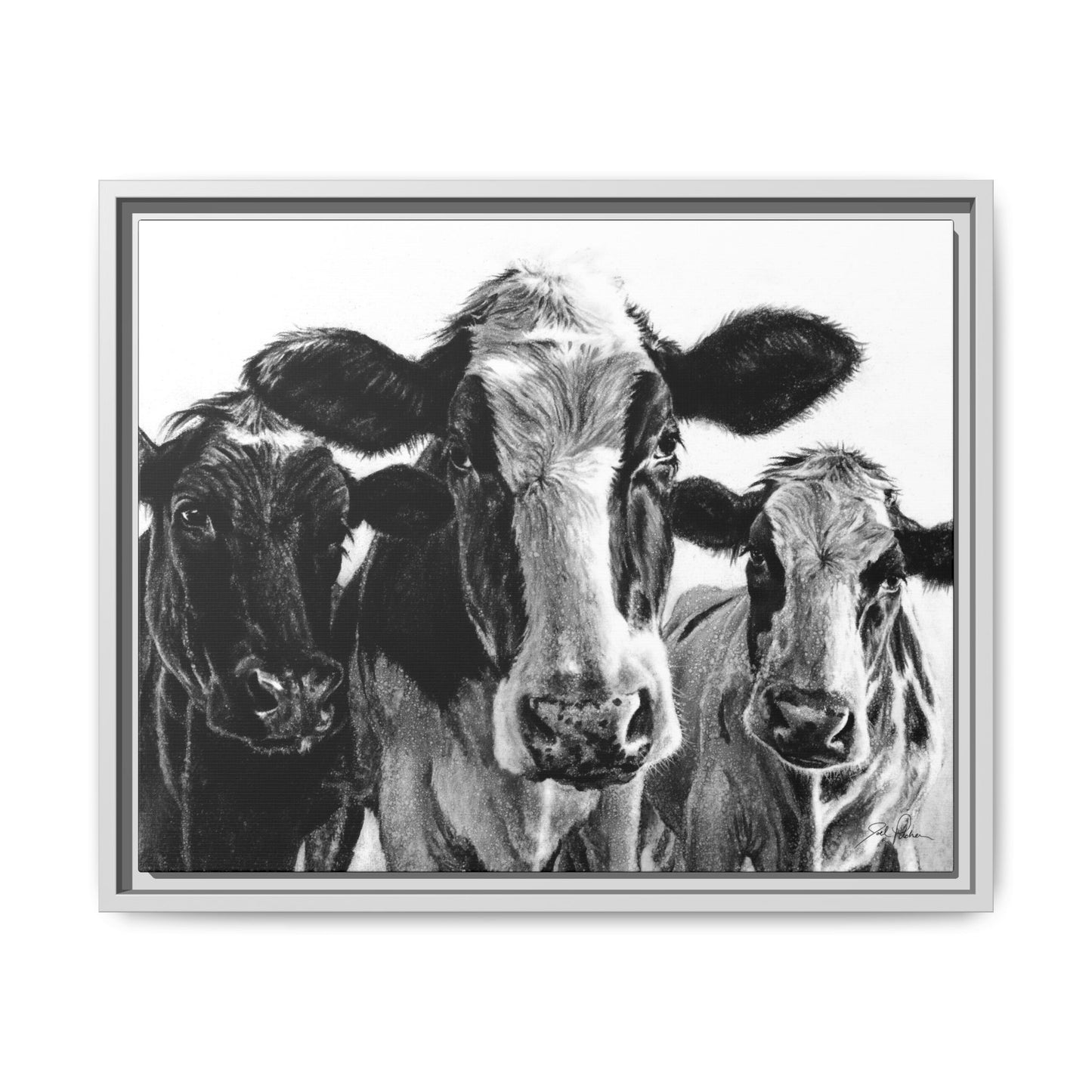 "Milk Maids" Framed Canvas