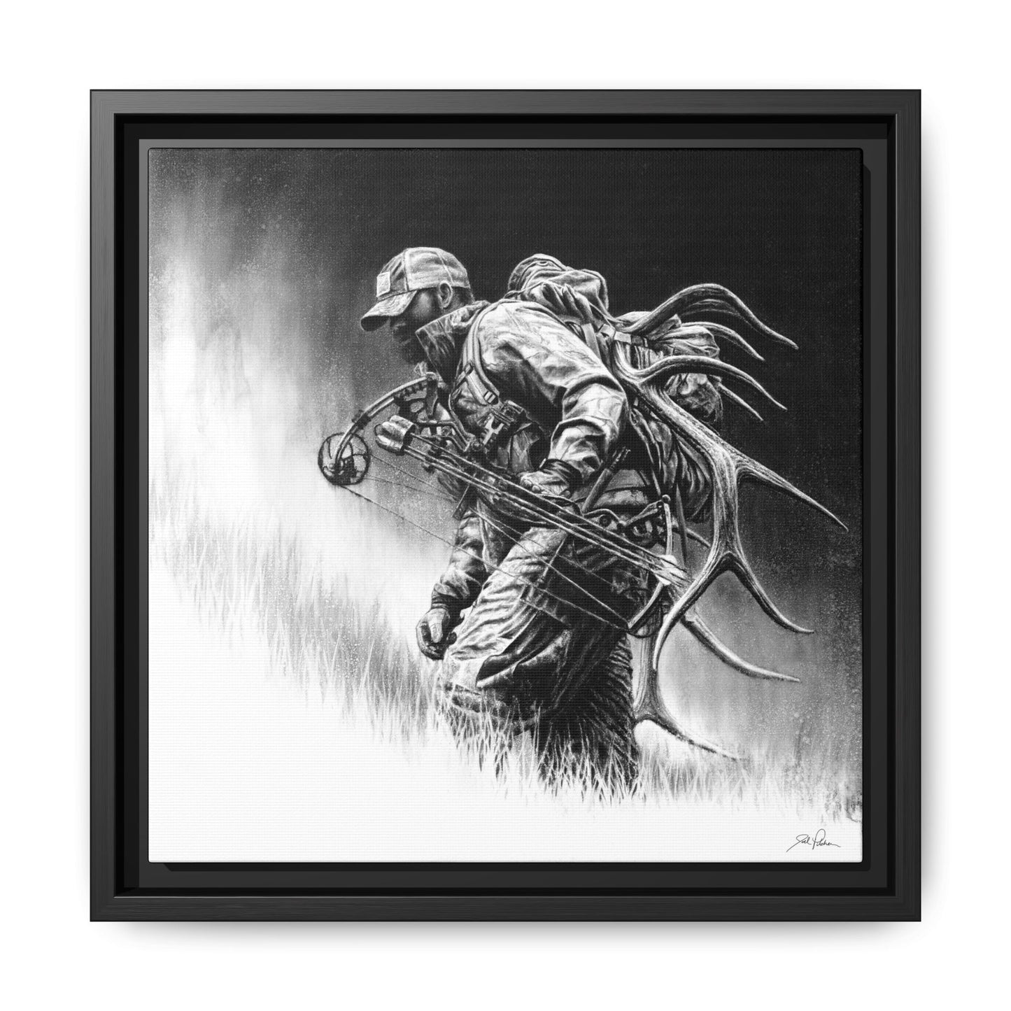 "Uphill Battle" Framed Canvas