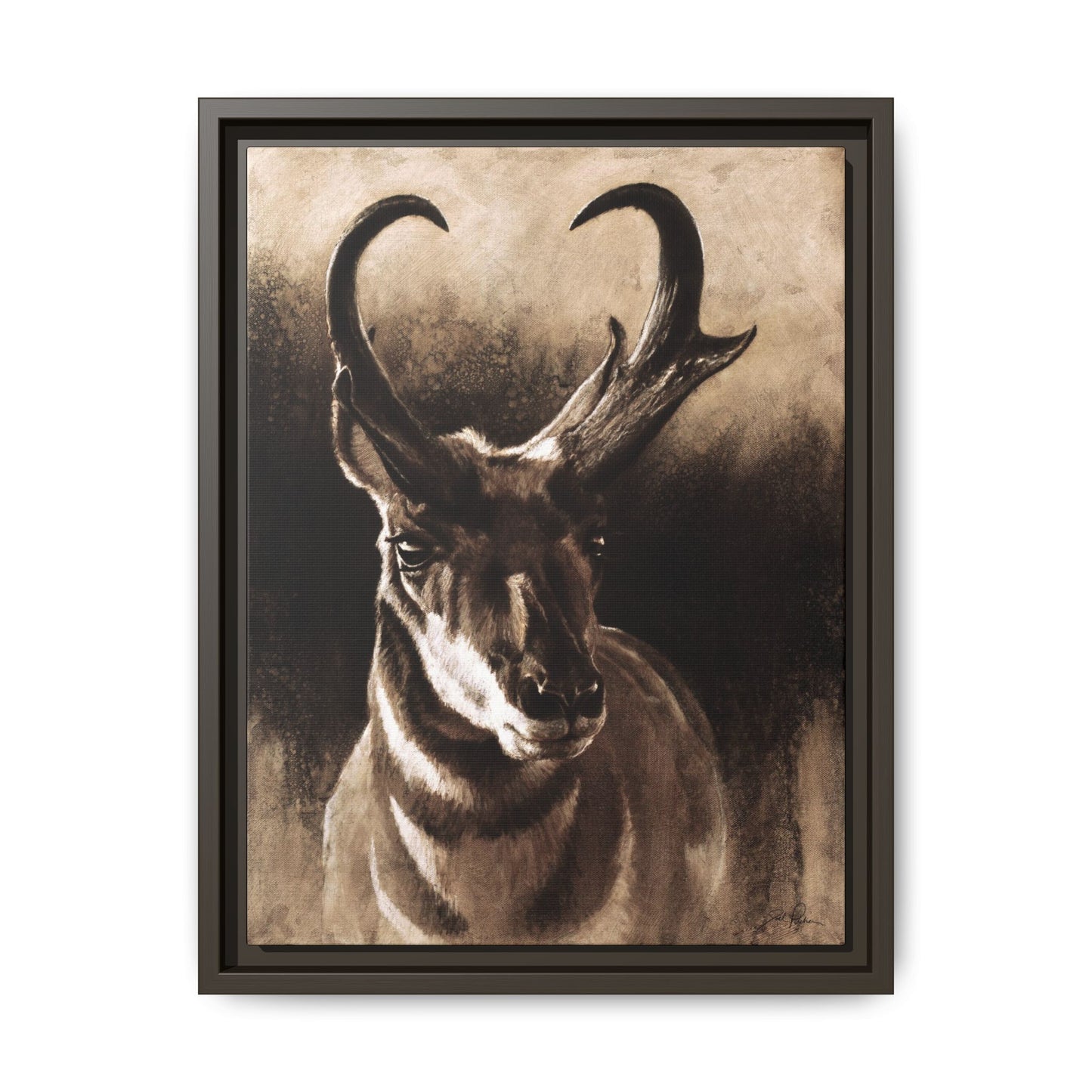 "Pronghorn" Framed Canvas