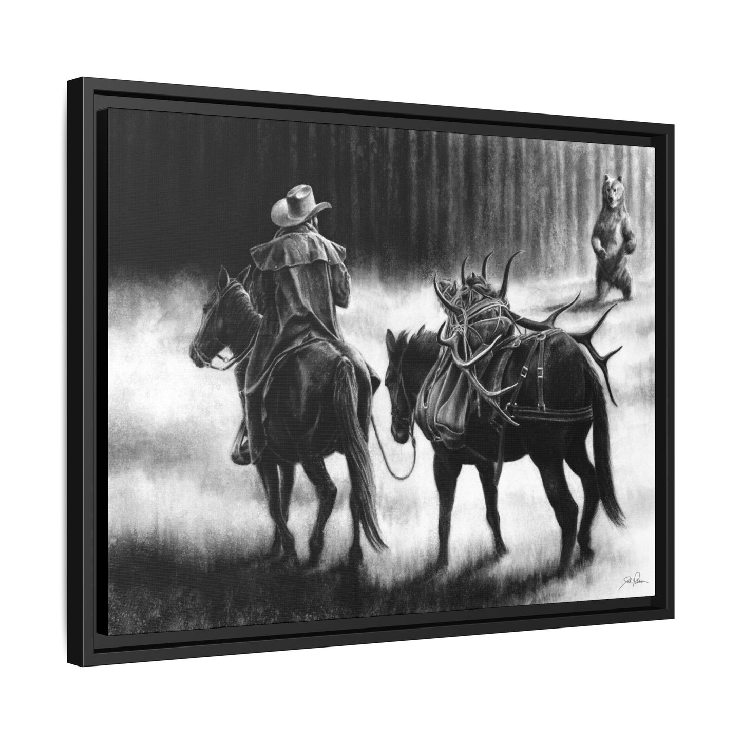 "Just Passin' Through" Framed Canvas