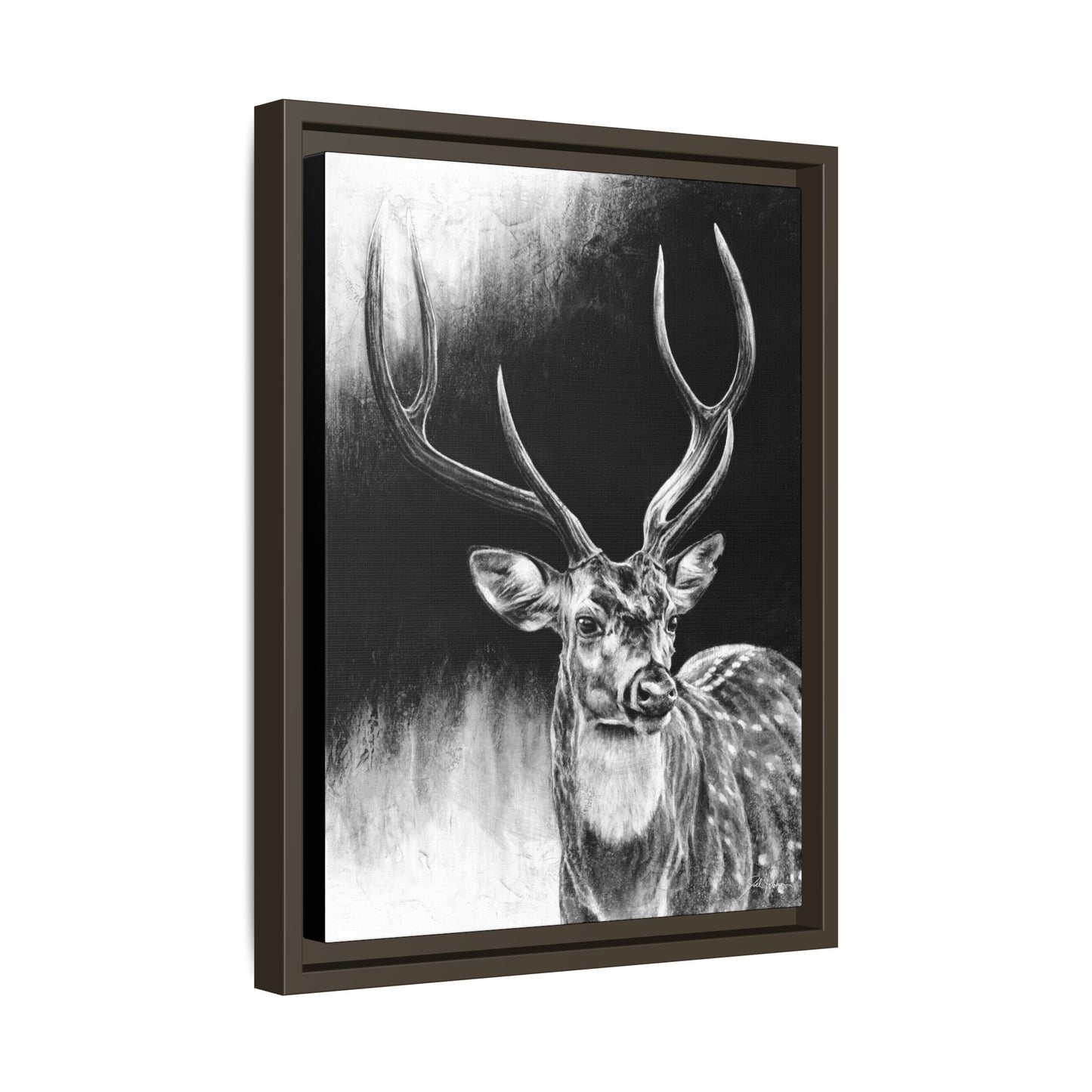 "Axis Buck" Framed Canvas
