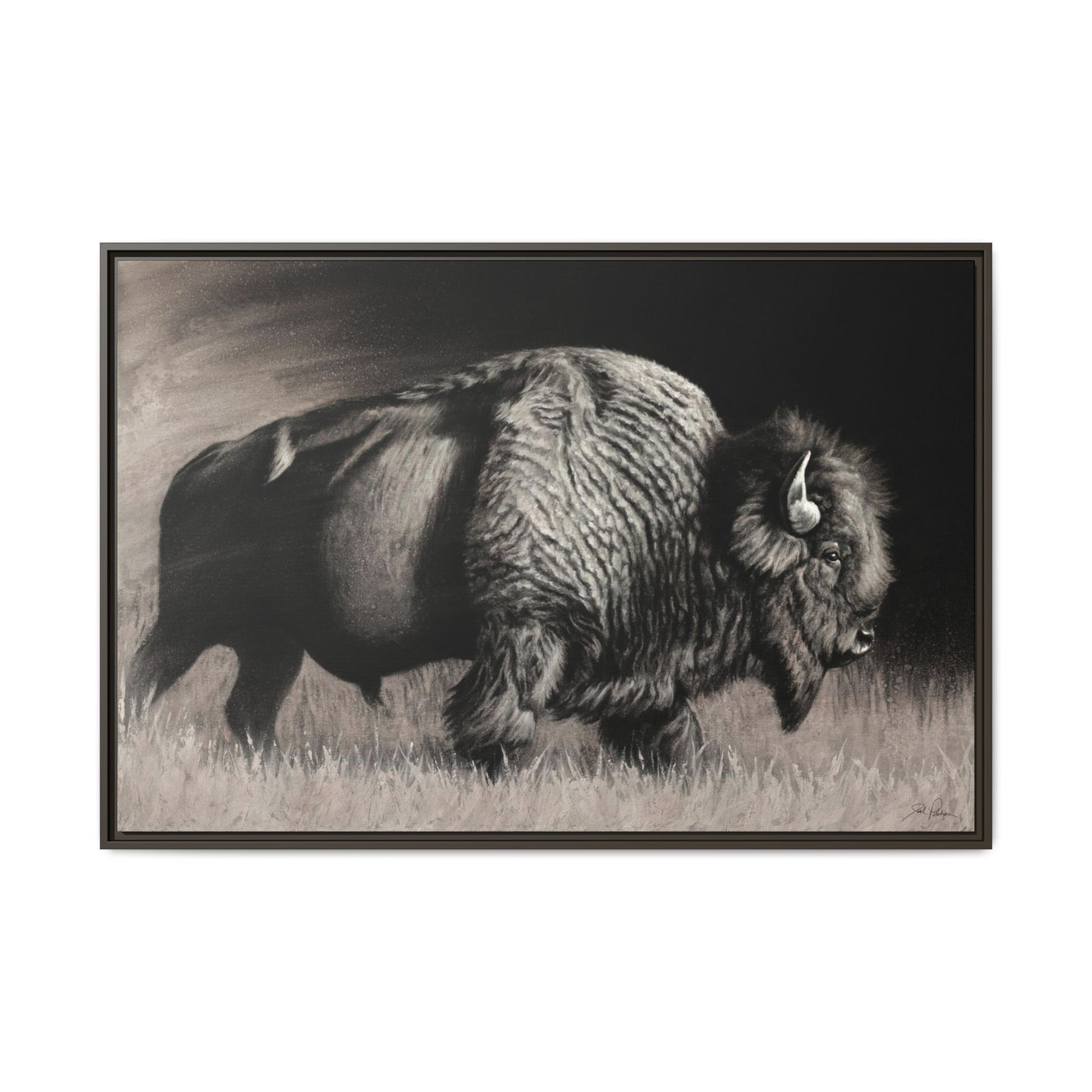 "Into the Storm" Framed Canvas