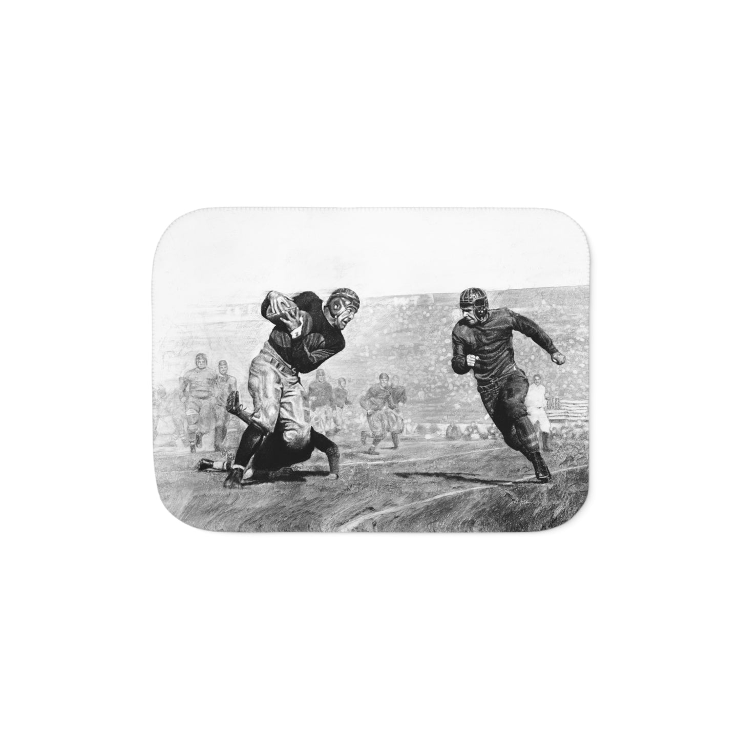 "Leatherheads" Sherpa Blanket.