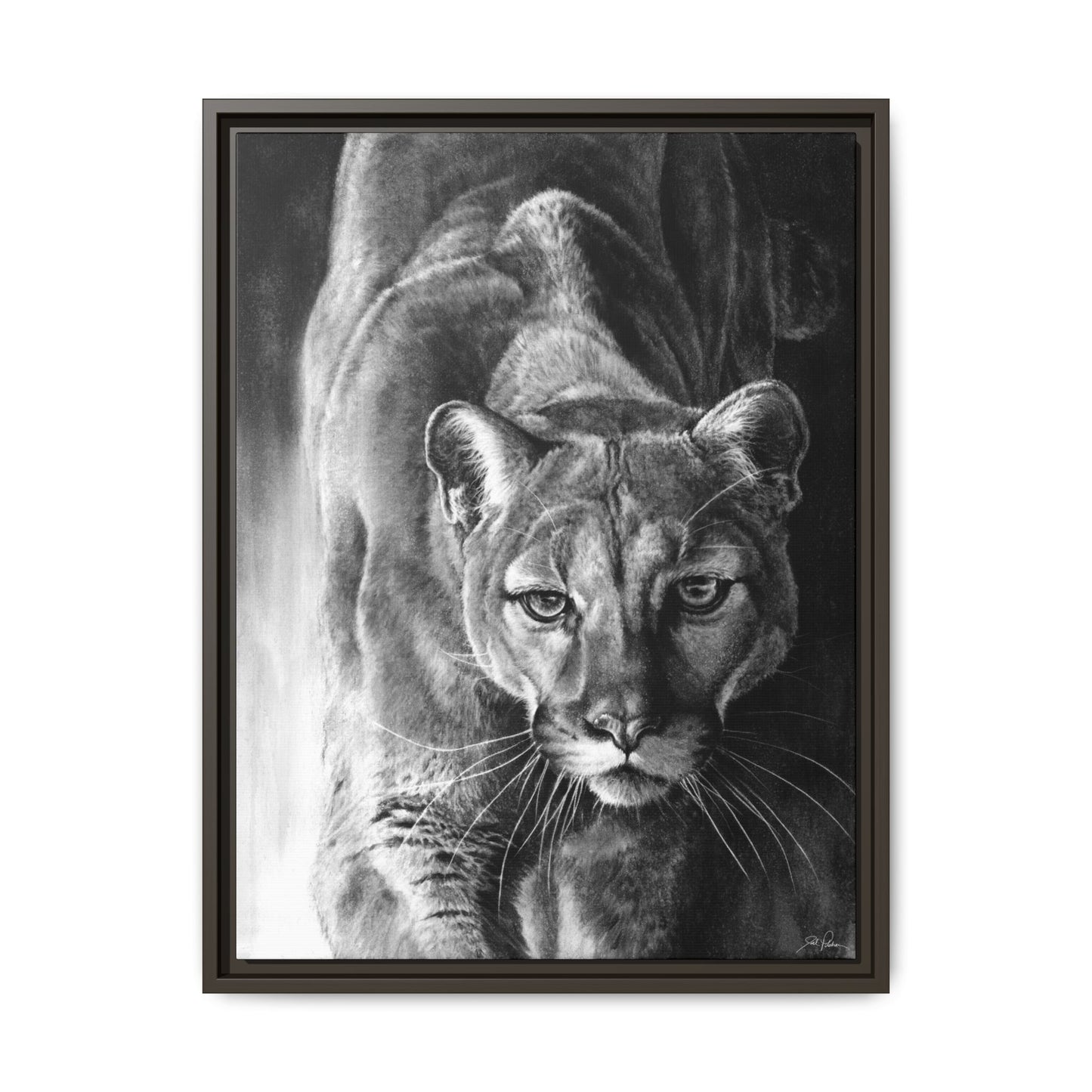 "Watcher in the Woods" Framed Canvas