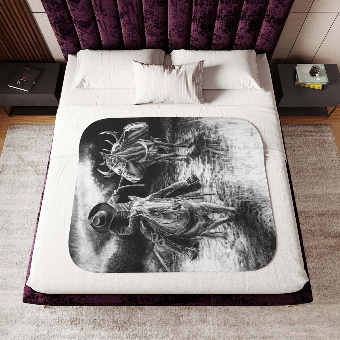 "Shallow Crossing" Sherpa Blanket.