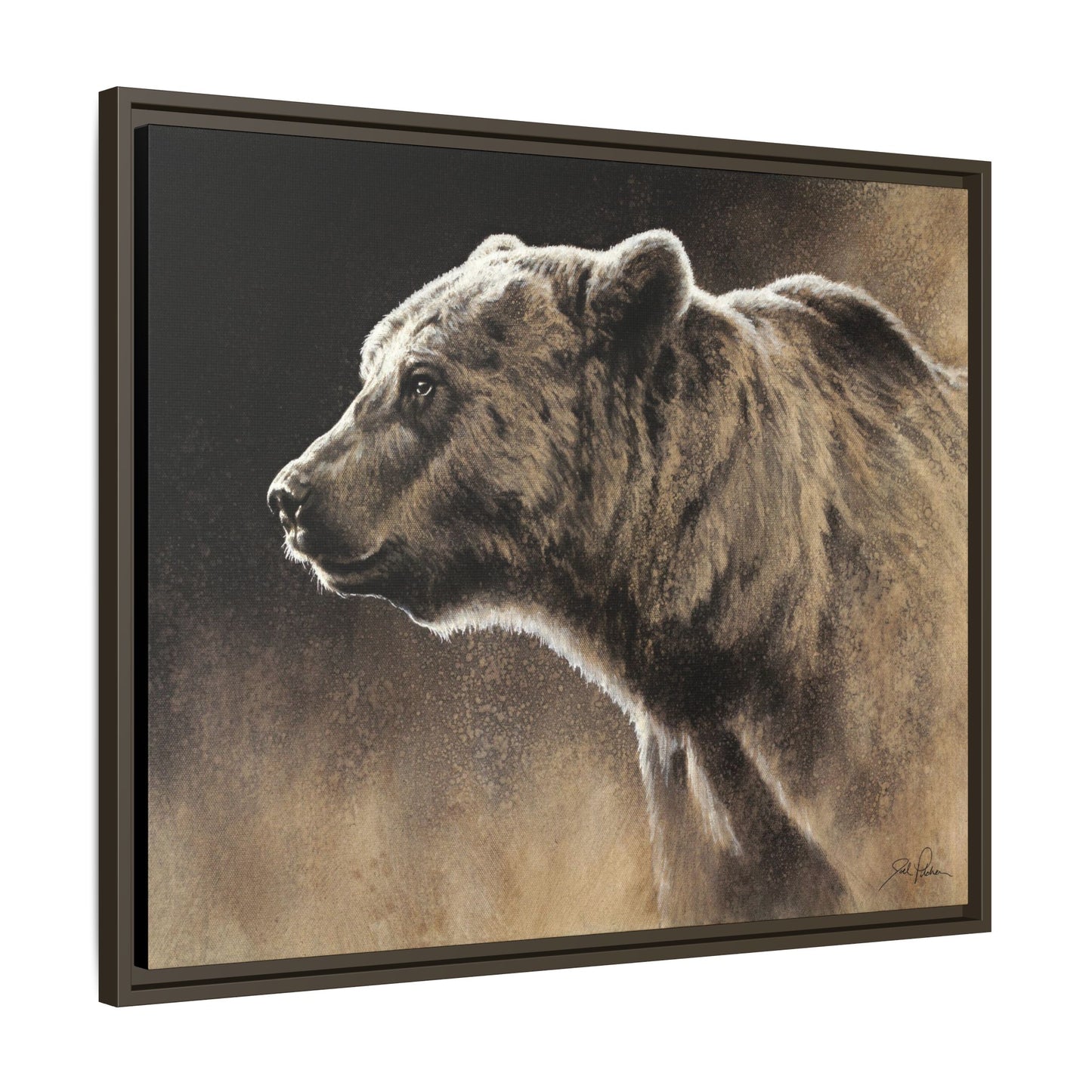 "Grizzly" Framed Canvas