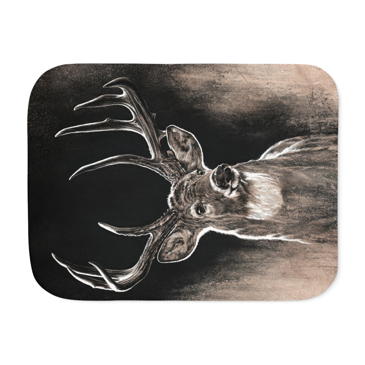 "Backlit Buck" Sherpa Blanket.