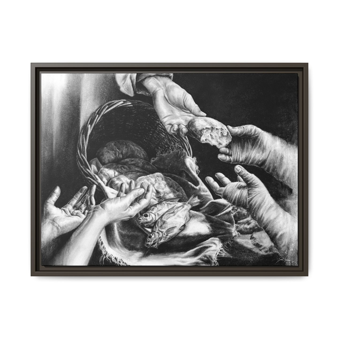 "Loaves and Fishes" Framed Canvas