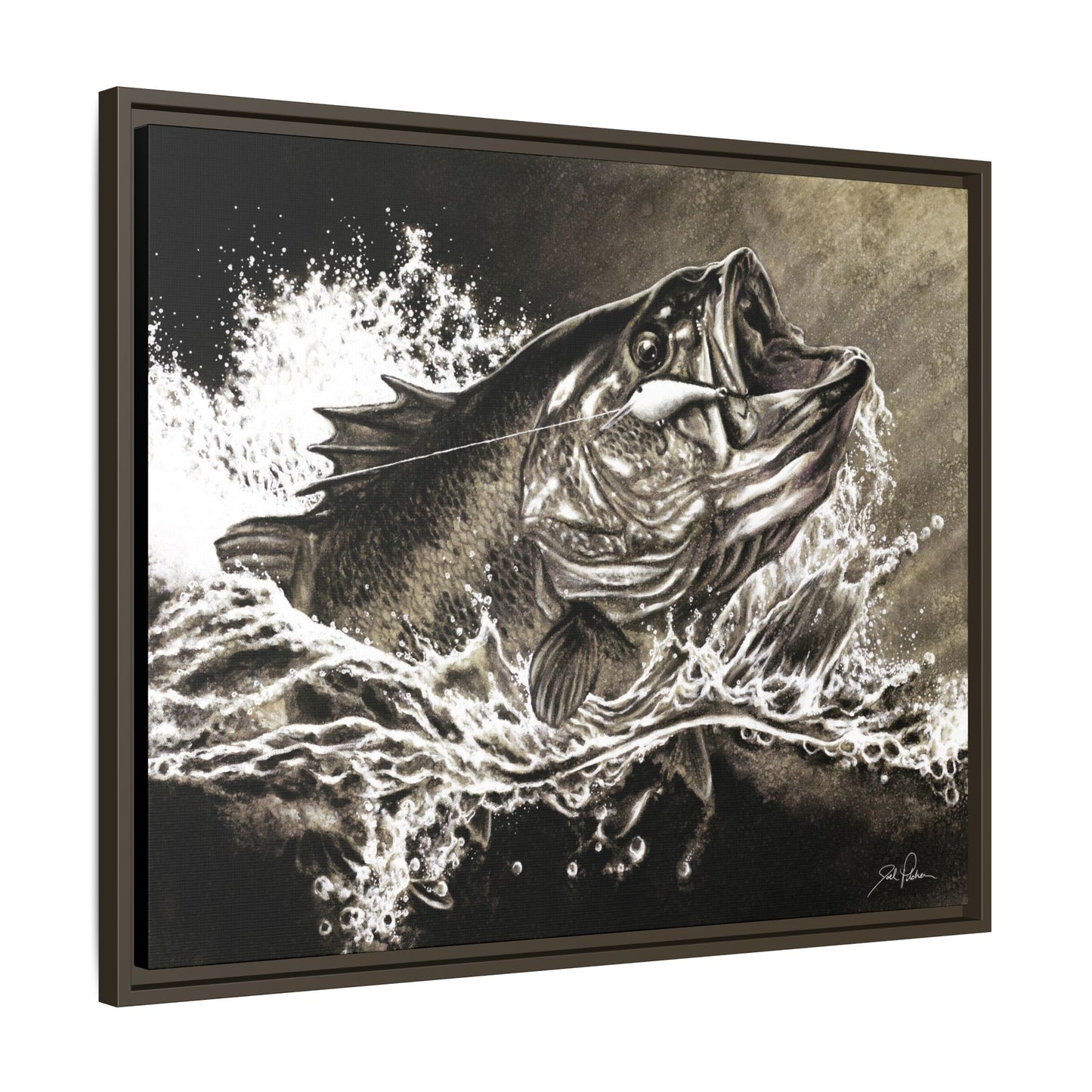 "Hooked" Framed Canvas