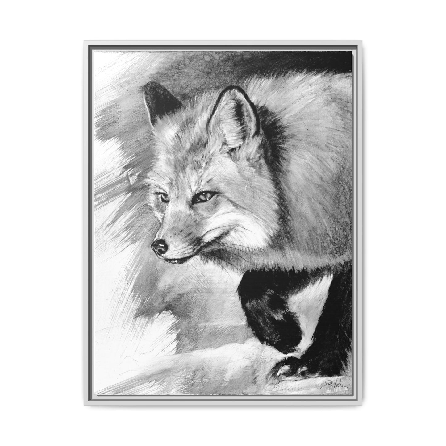 "Fox" Framed Canvas