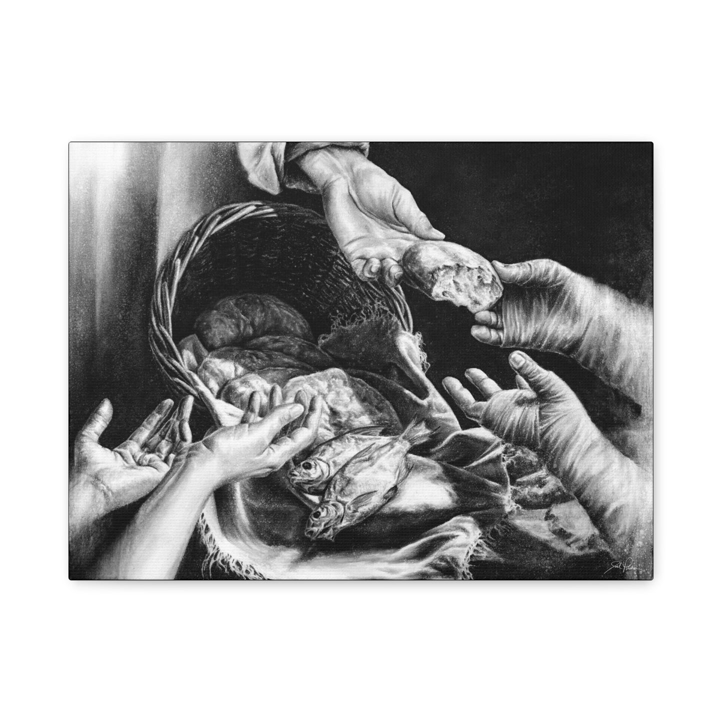 "Loaves and Fishes" Stretched Canvas