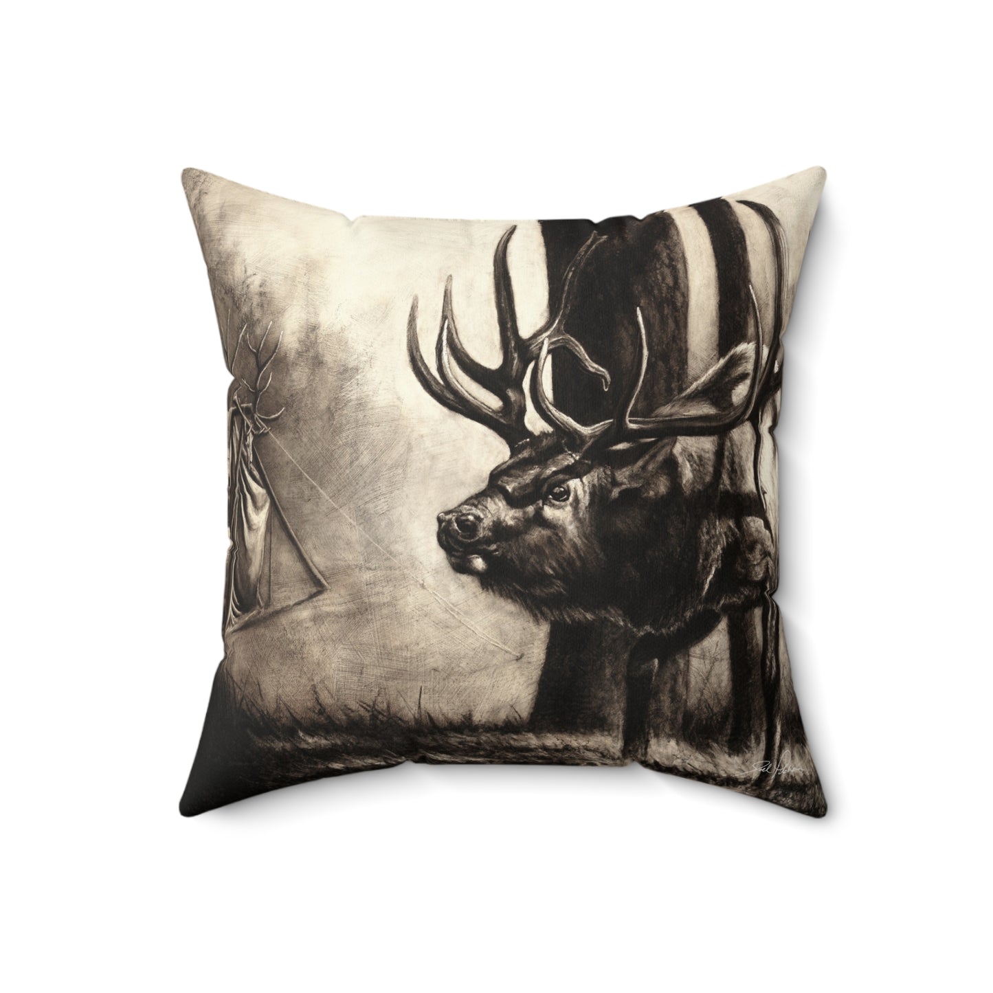 "Family Ties" Square Pillow.