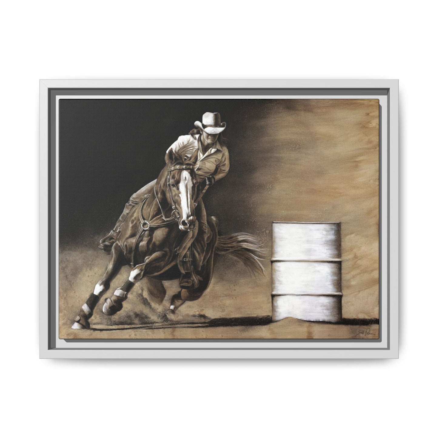 "Turn and Burn" Framed Canvas
