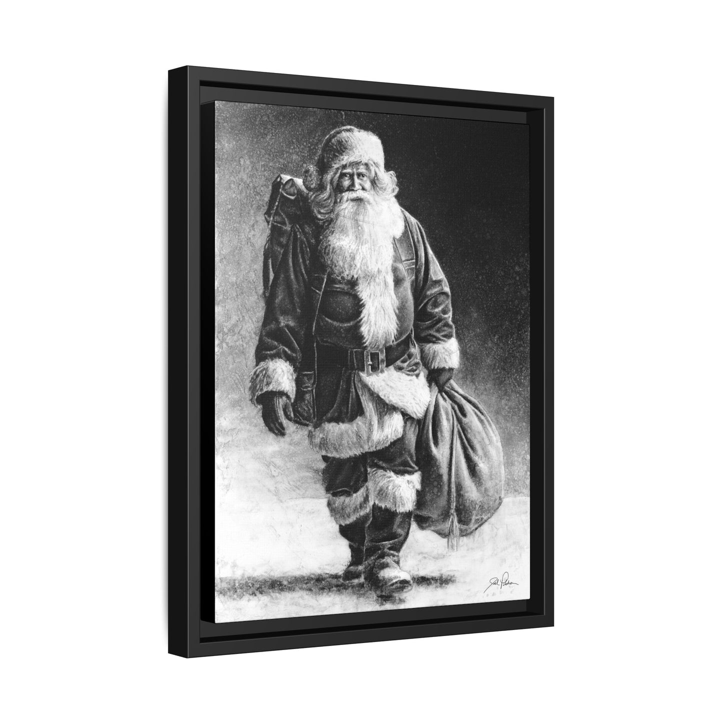 "Right Down Santa Claus Lane" Framed Canvas