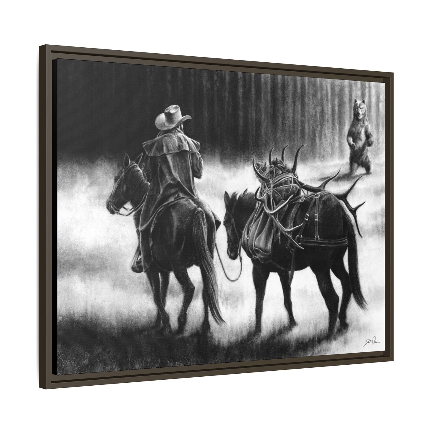 "Just Passin' Through" Framed Canvas