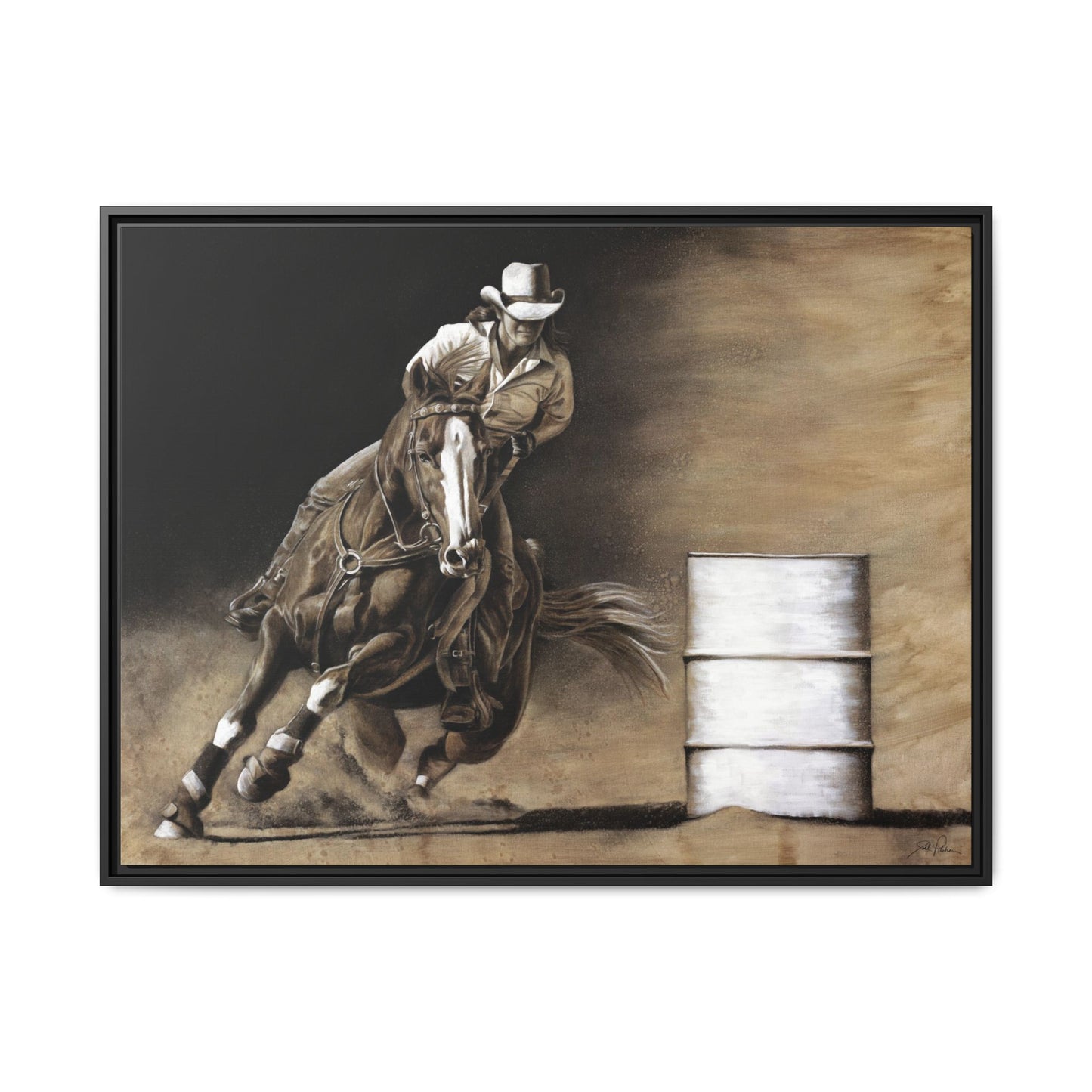 "Turn and Burn" Framed Canvas