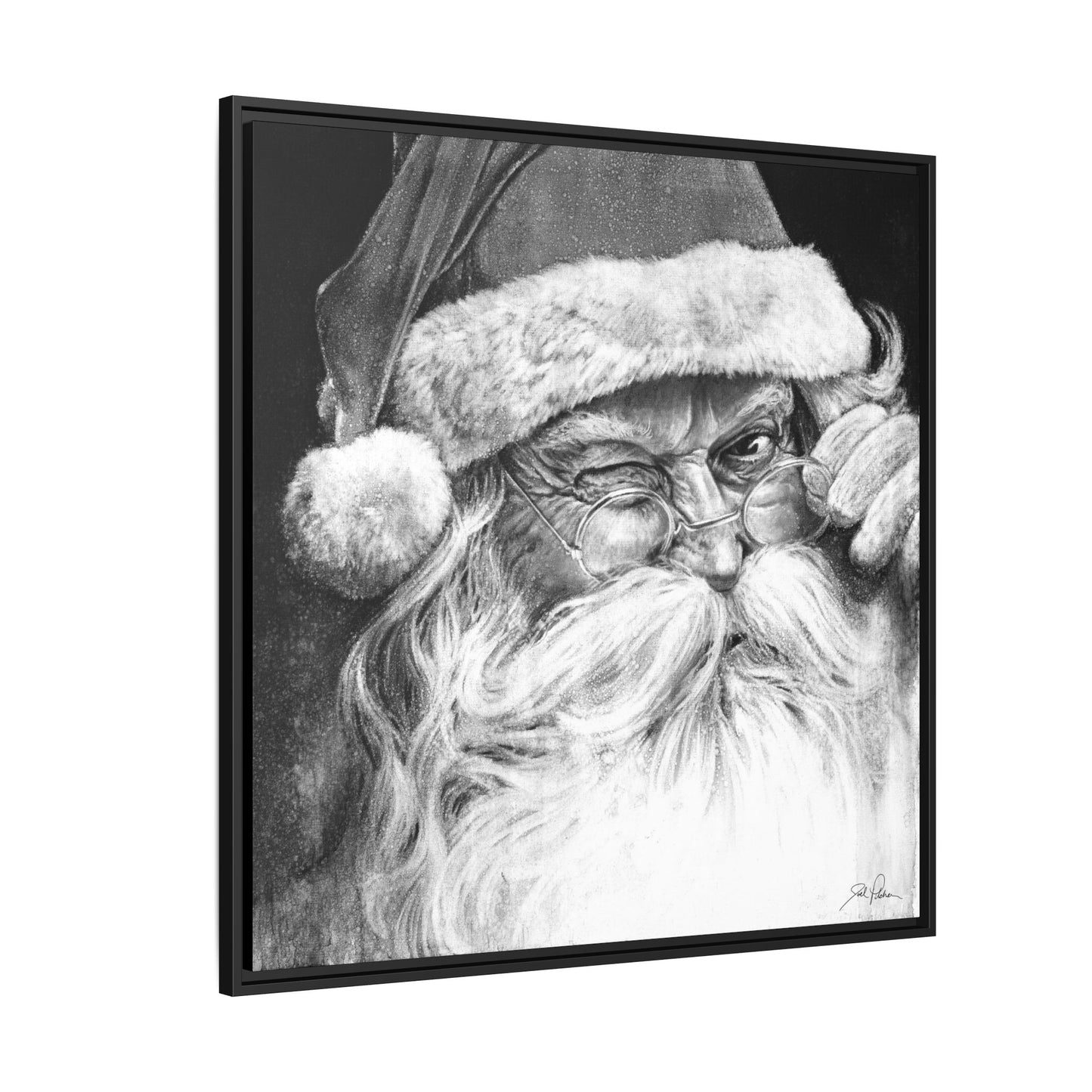 "Ol' Saint Nick" Framed Canvas