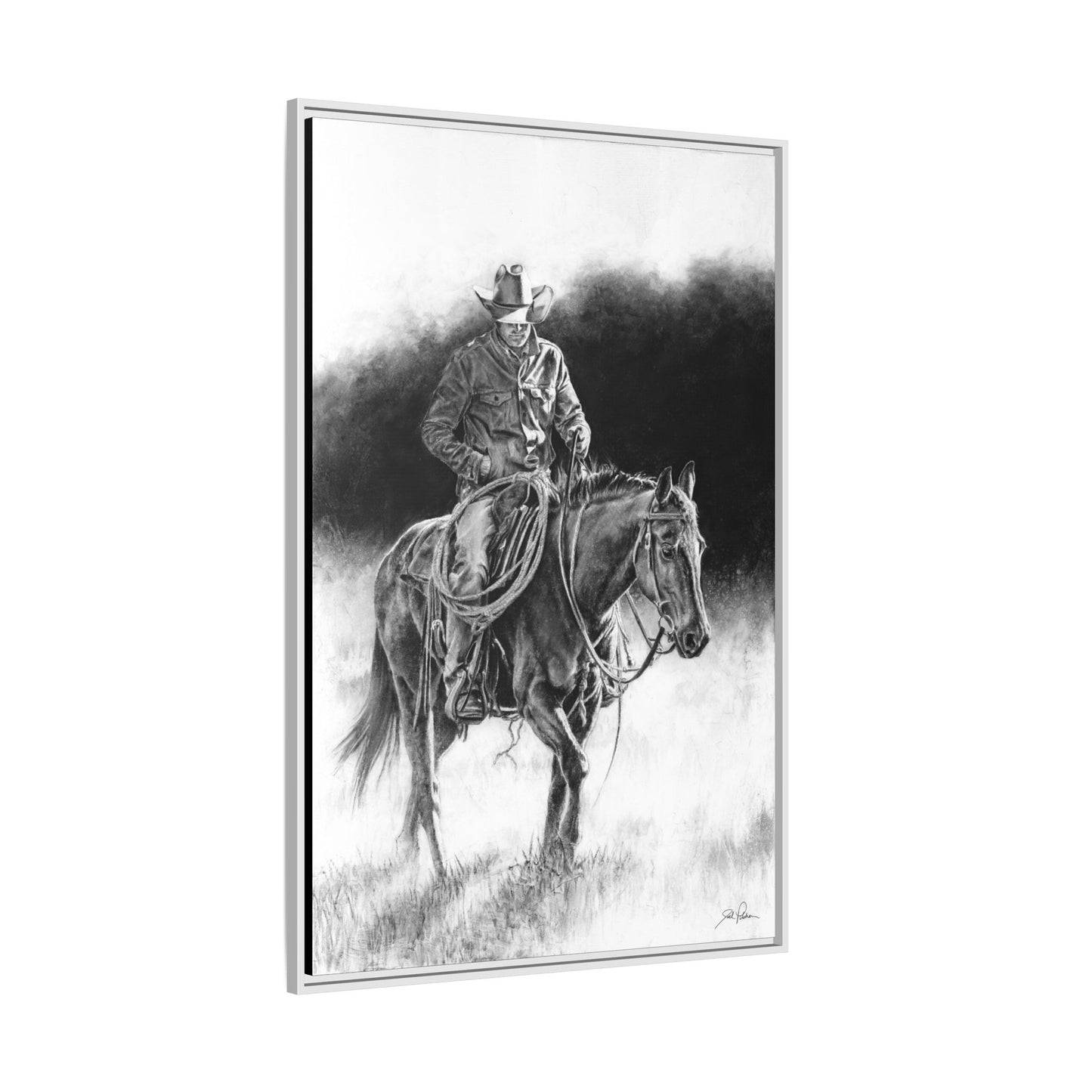 "Ridin' for the Brand" Framed Canvas